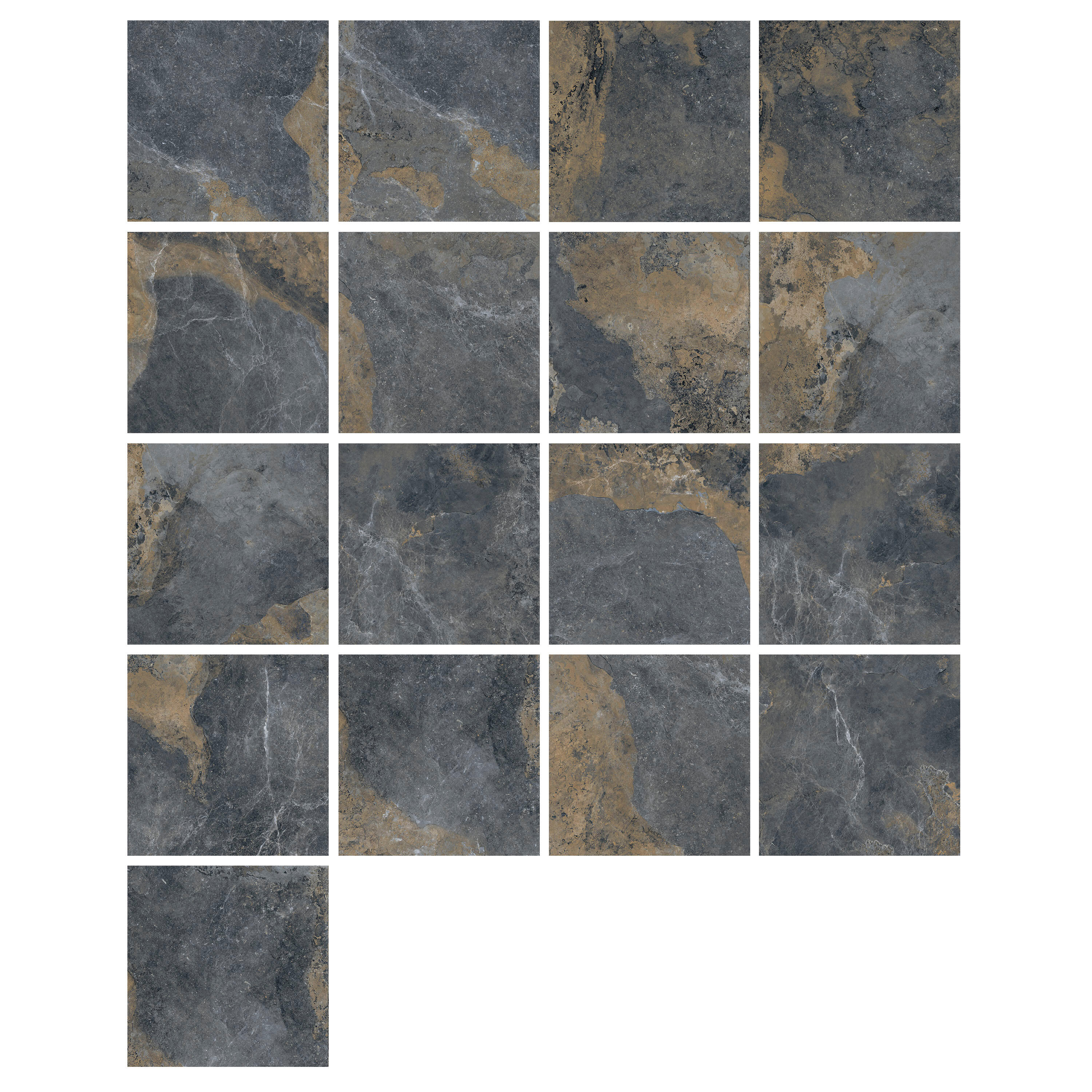 Carrelage sol extérieur effet pierre multicouleur Ulmo l.59.5 x L.59.5 cm x Ep.9 - 8