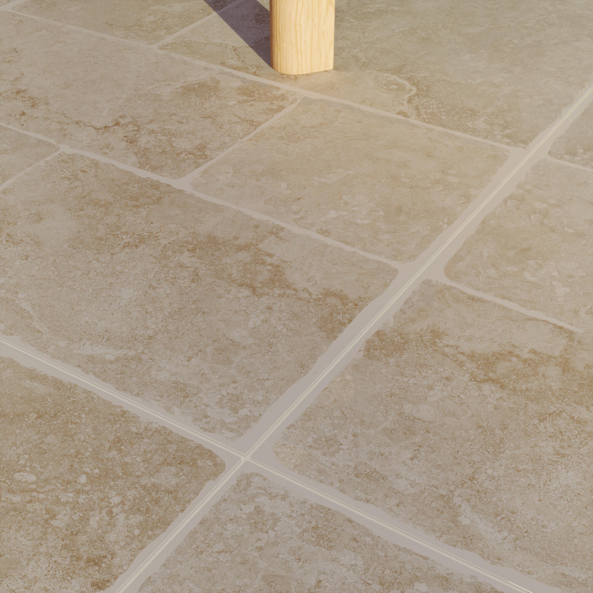 Suelo porcelánico lakos efecto piedra beige multiformato 60x60 cm c3 artens