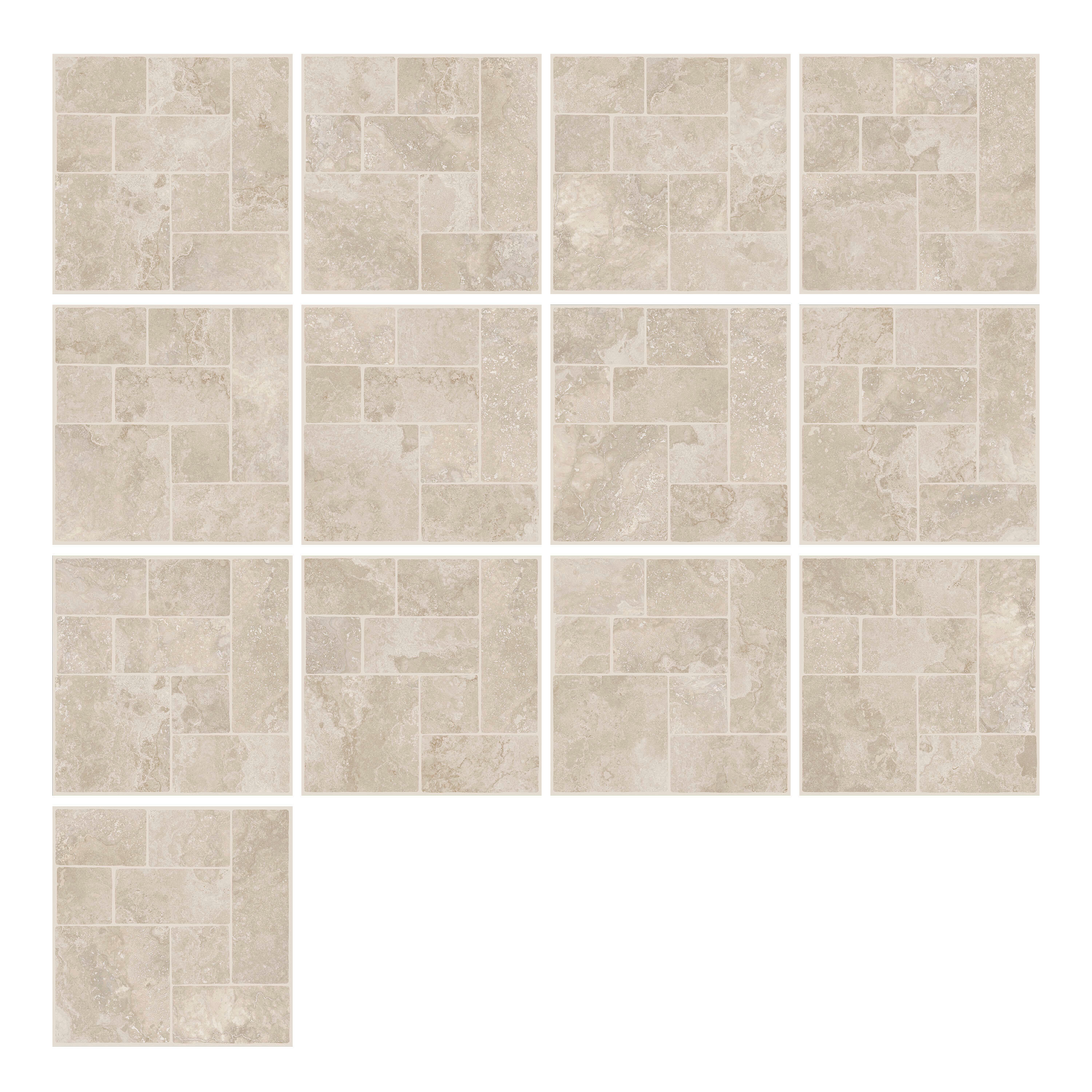 Carrelage sol extérieur effet pierre multi beige Lakos l.60 x L.60 cm ARTENS - 7