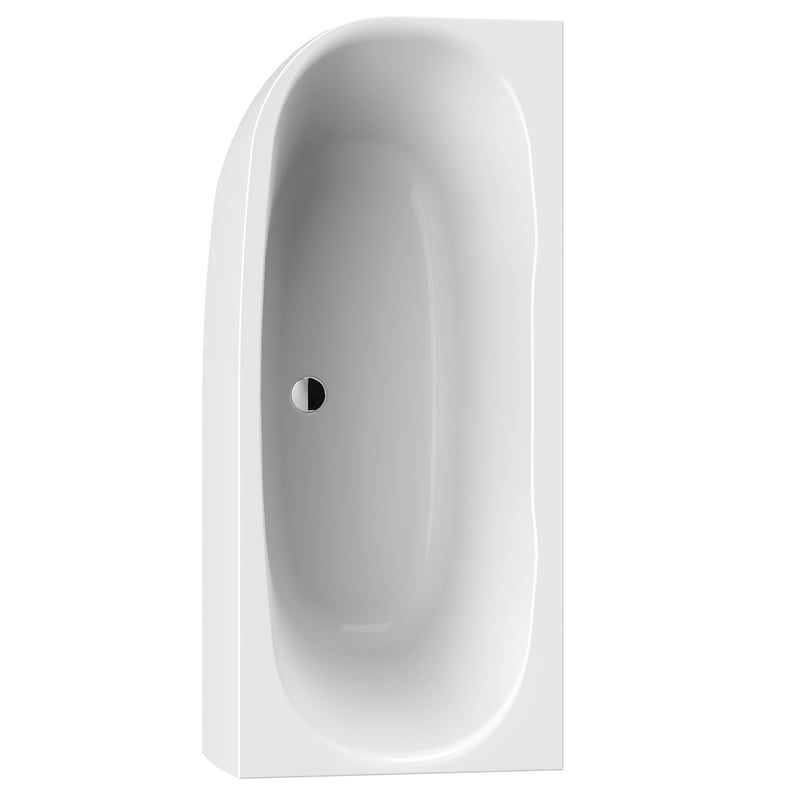 Wanna prostokątna Luxo Prawa 75 x 160cm Sanplast