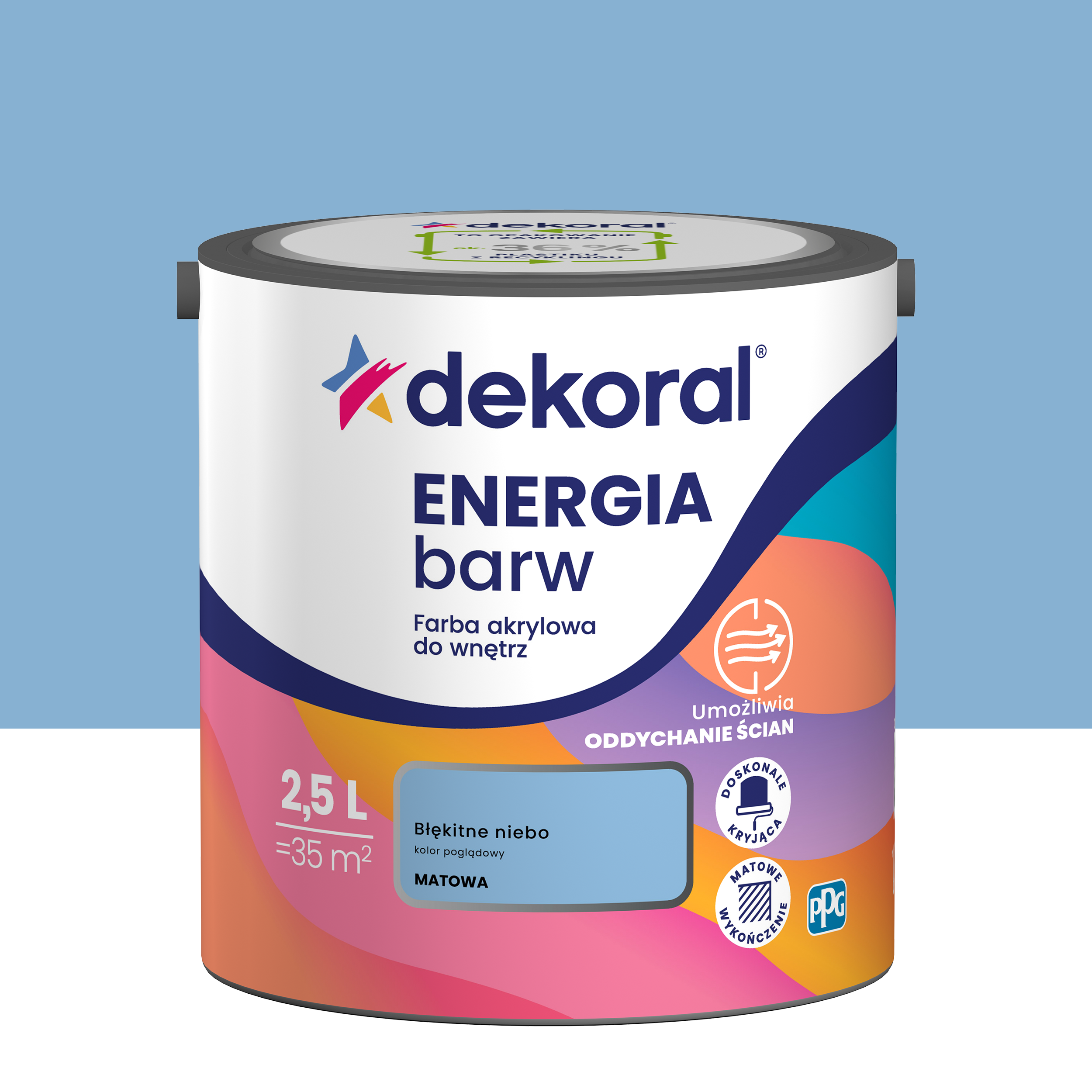 Farba Dekoral Energia barw Błękitne Niebo 2.5 l