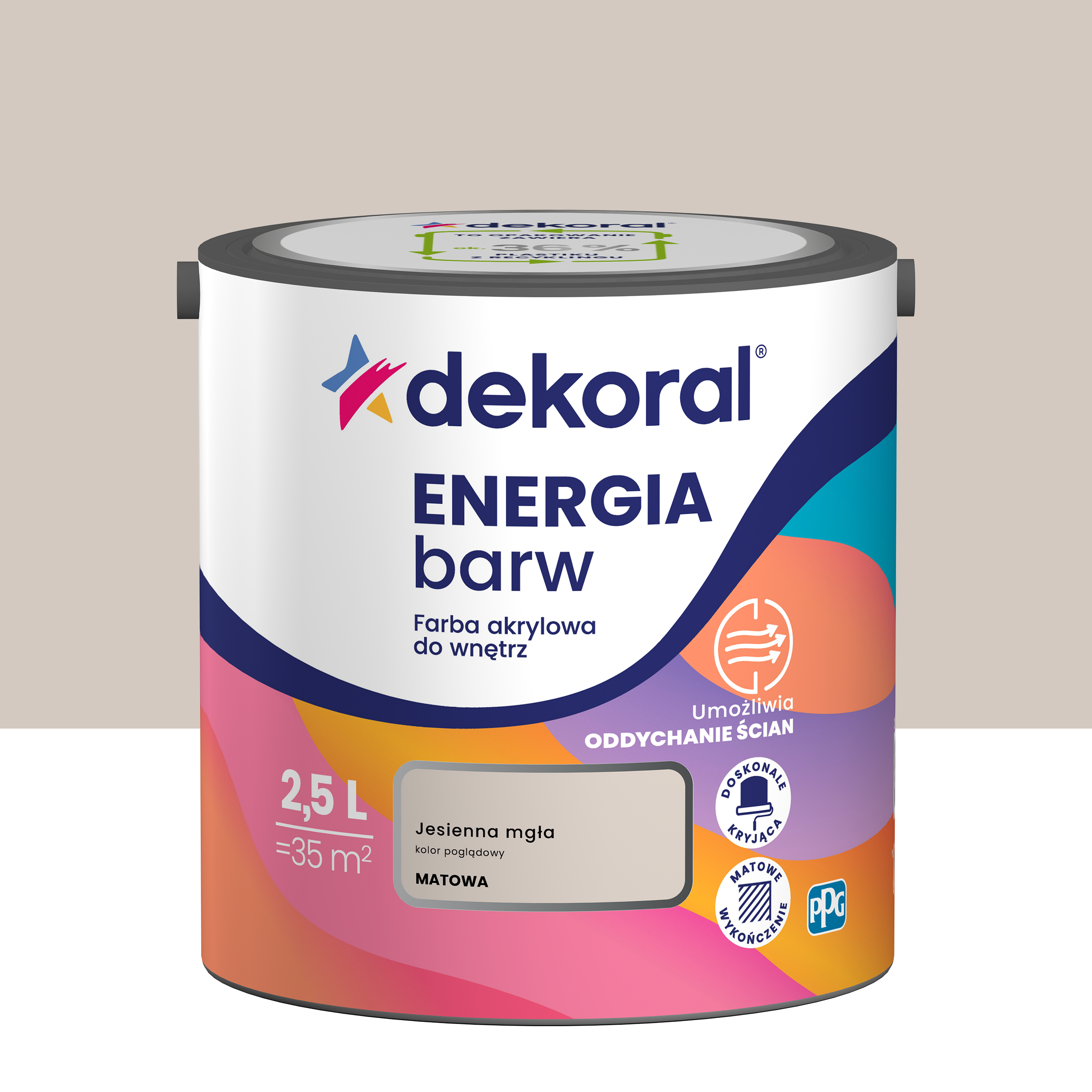 Farba Dekoral Energia barw Jesienna Mgła 2.5 l
