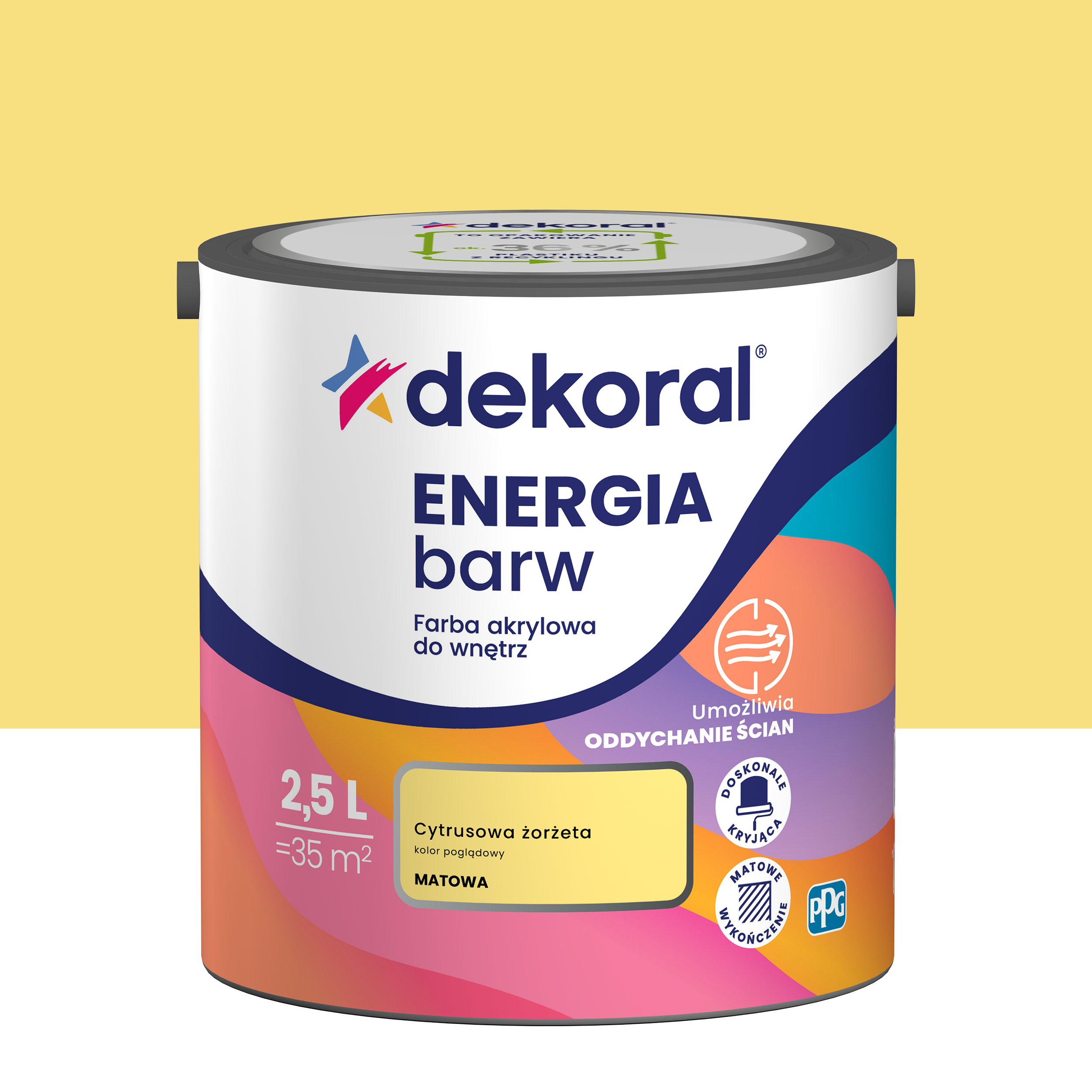 Farba Dekoral Energia barw Cytrusowa Żorżeta 2.5 l