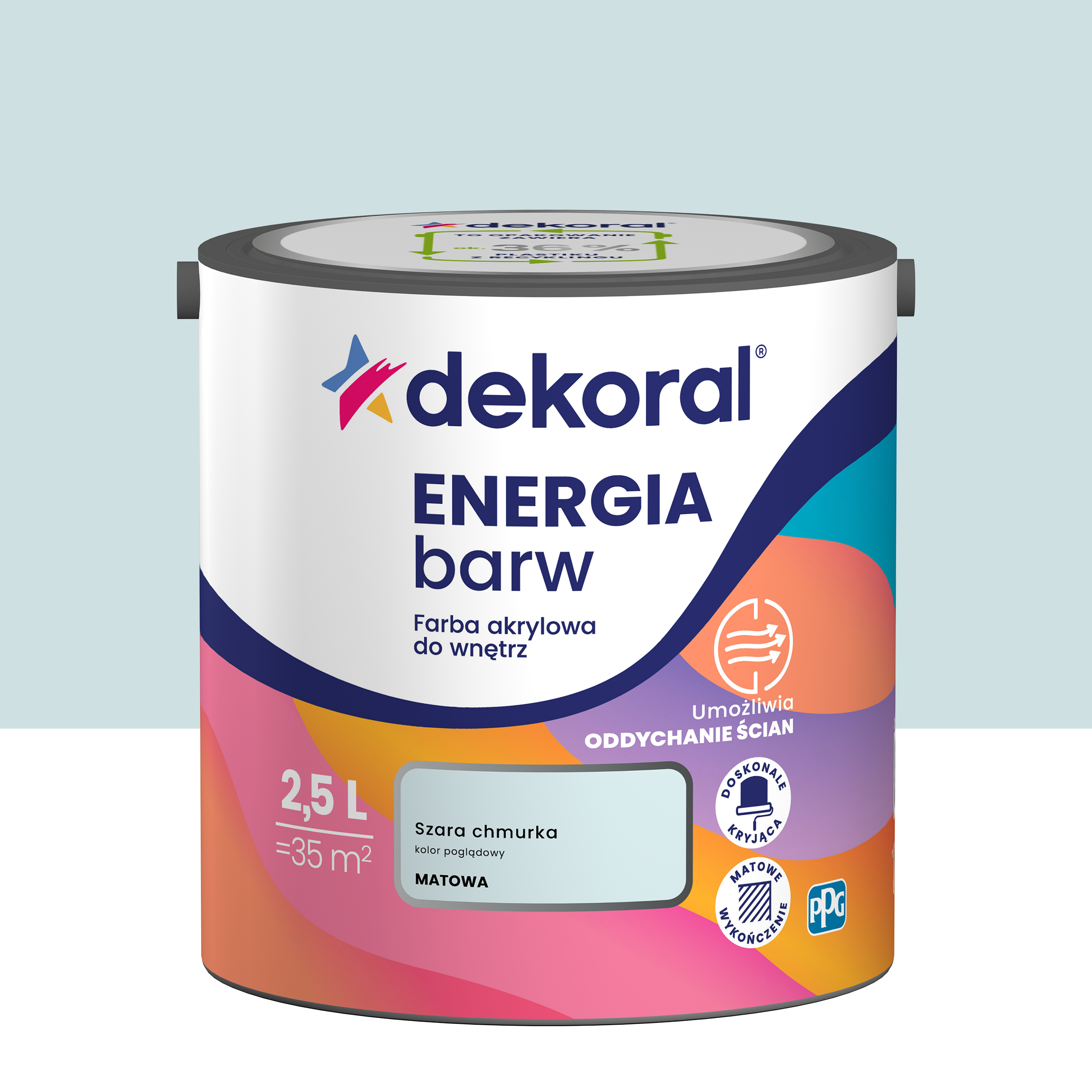 Farba Dekoral Energia barw Szara Chmurka 2.5 l