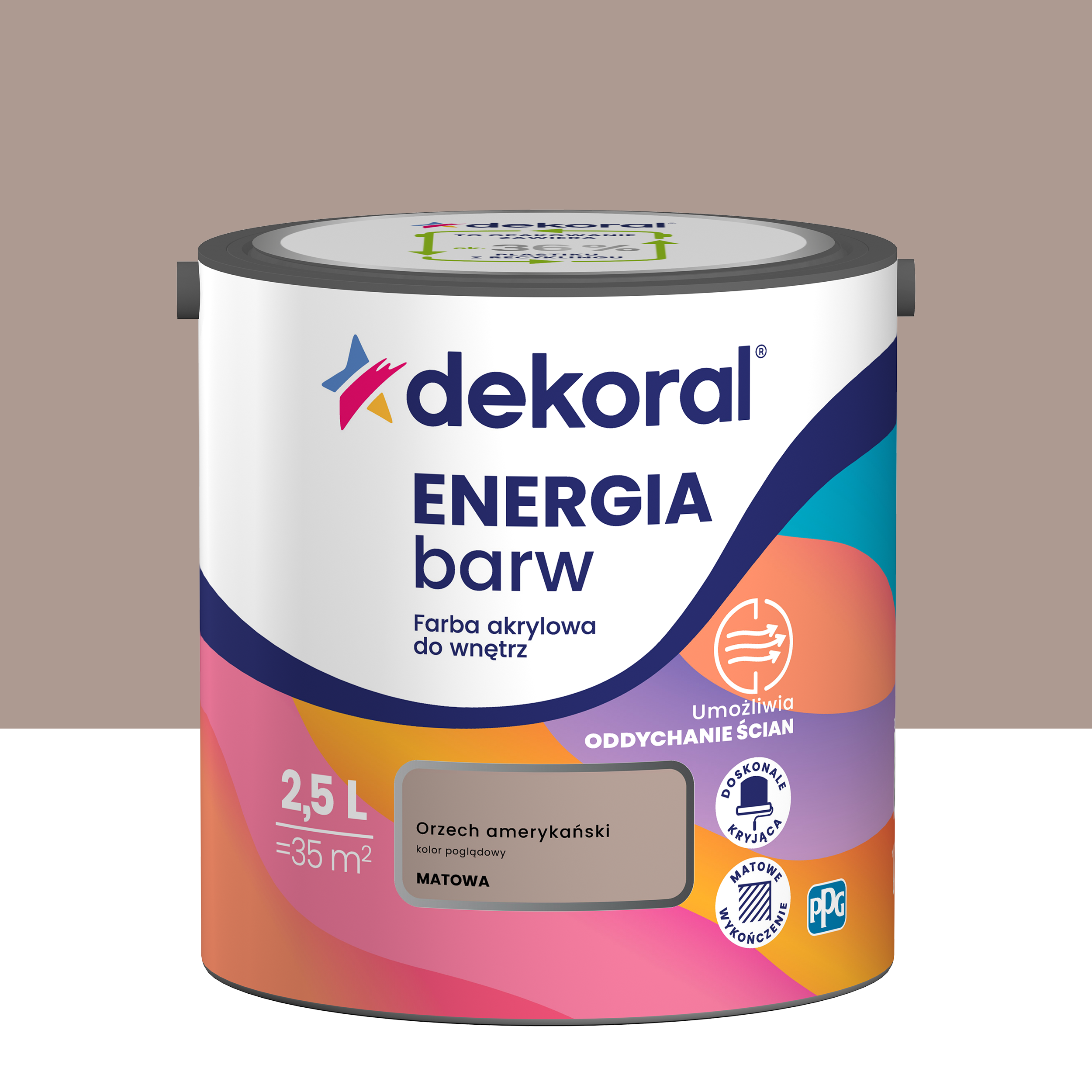 Farba Dekoral Energia barw Orzech Amerykański 2.5 l