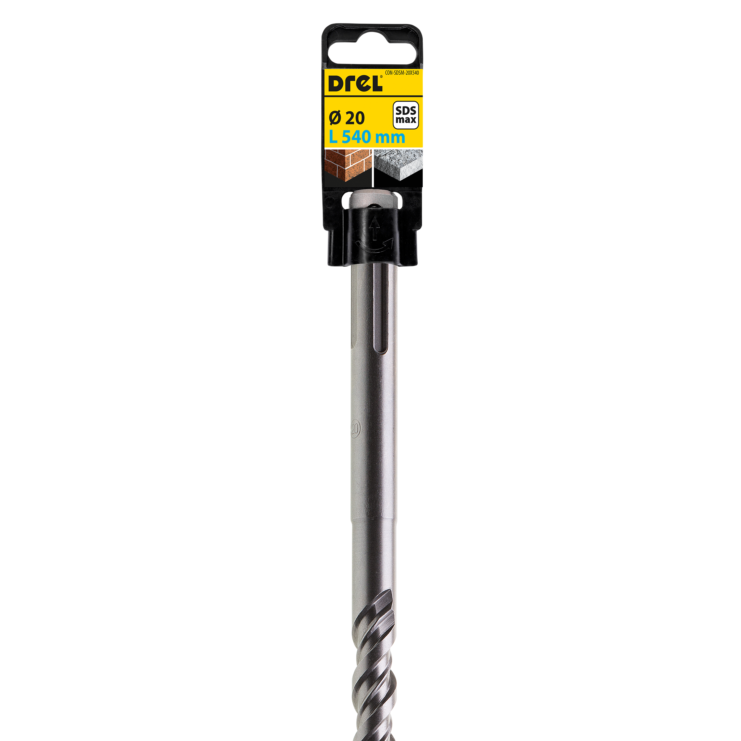 Wiertło do betonu SDS-Max 20 x 540 mm CON-SDSM-20x540 DREL