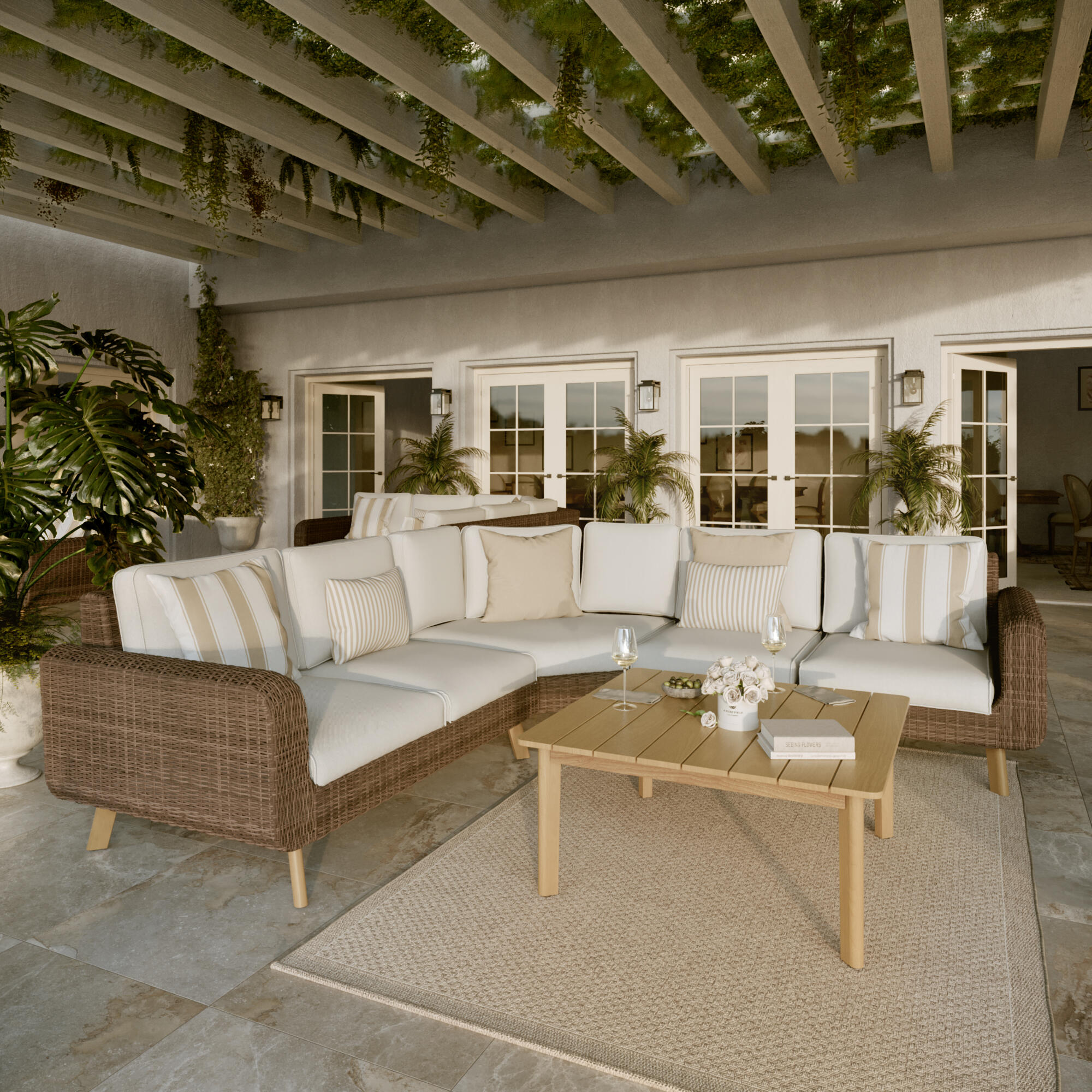 Sofá jardim relax efeito madeira Nerea Naterial - 4