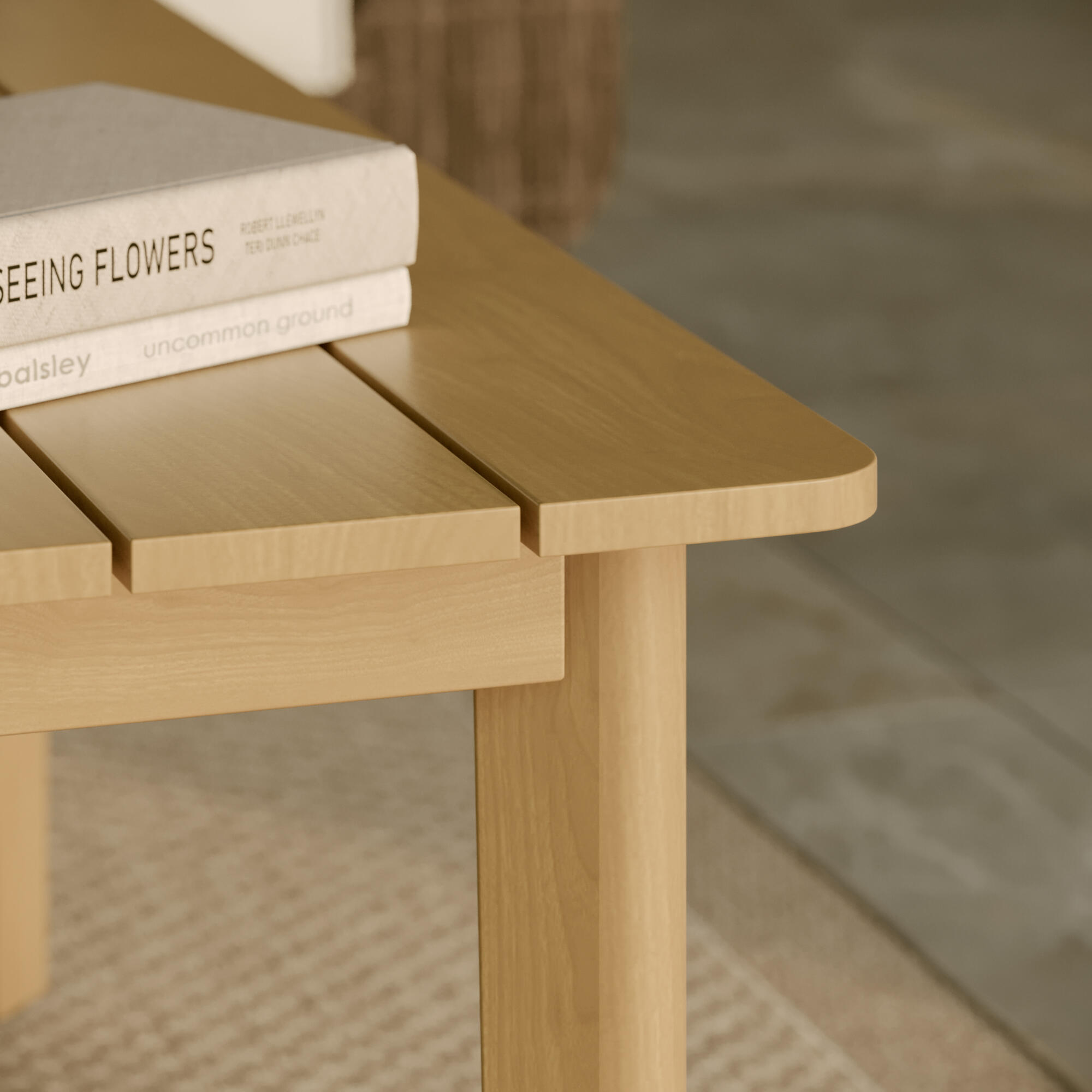 Tavolino NATERIAL in alluminio con piano in alluminio marrone 91.5x91.5cm - 6