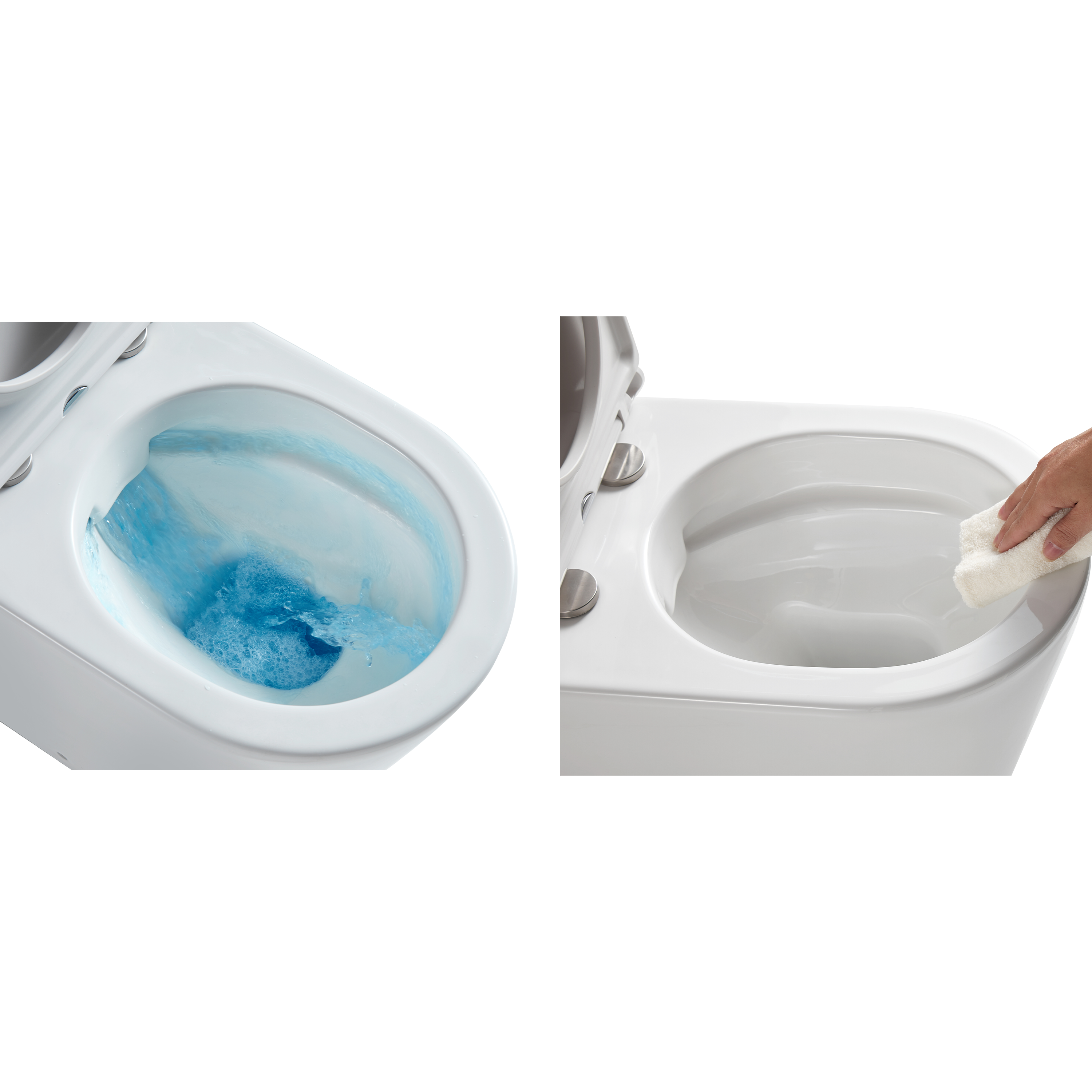 Vaso WC filomuro SENSEA neo, sedile incluso P 54.2 x L 36.3 x H 39.5 cm bianco - 10