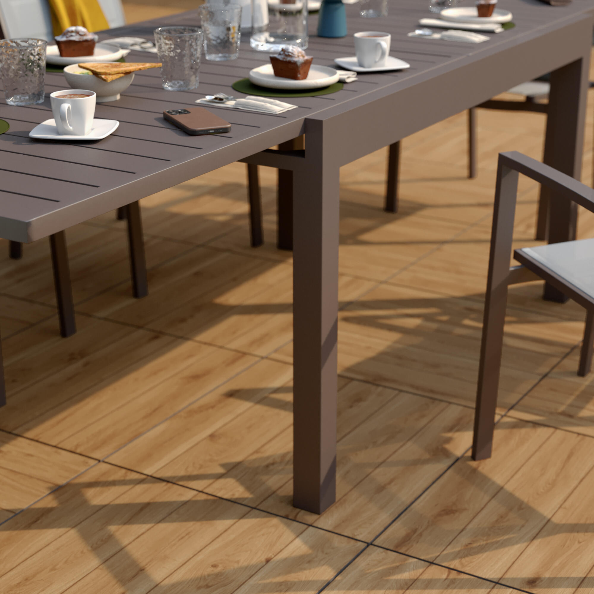 Cadeira de alumínio NATERIAL ORION BETA II MOKA - 6