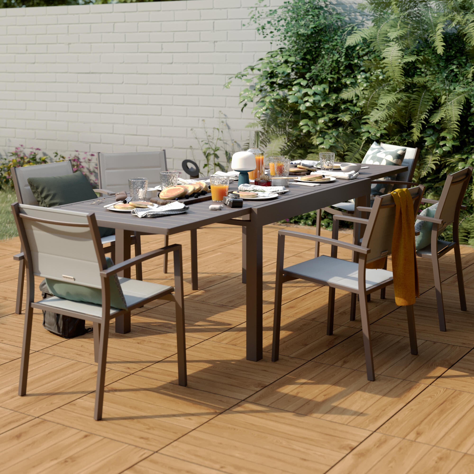 Cadeira de alumínio NATERIAL ORION BETA II MOKA - 14