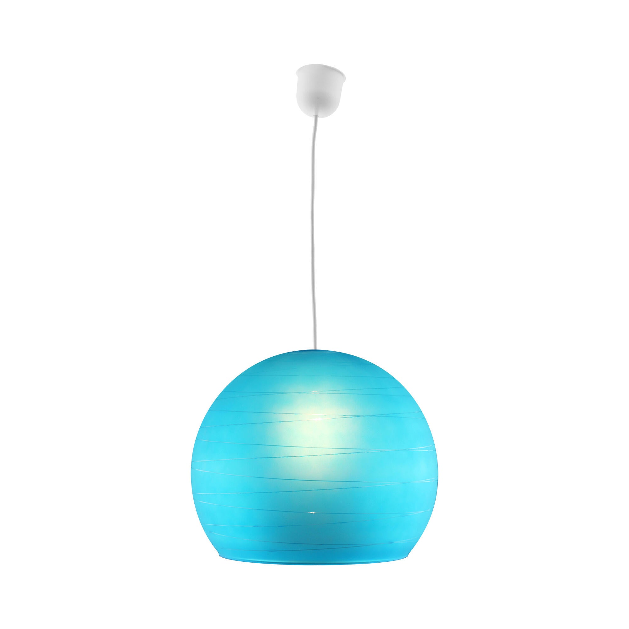 Lámpara de techo boulé azul 1l e27
