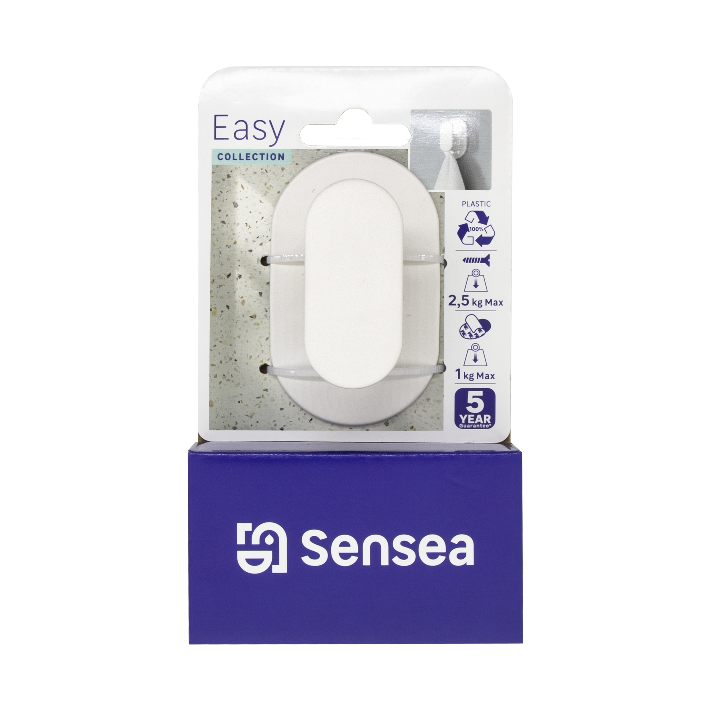 Patère à visser blanc Easy SENSEA - 7