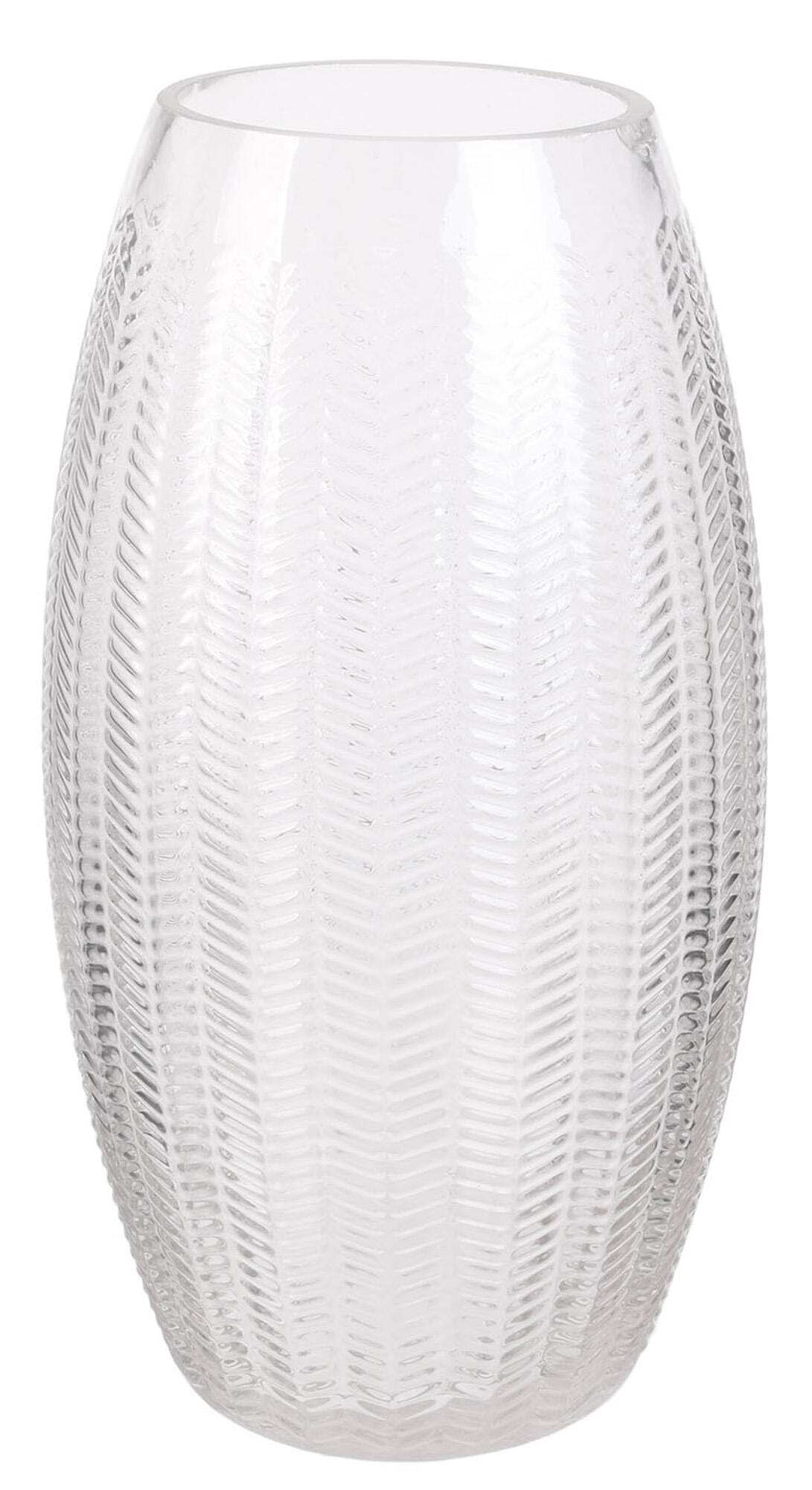 Jarrón botella de vidrio incoloro / transparente 16x30 cm