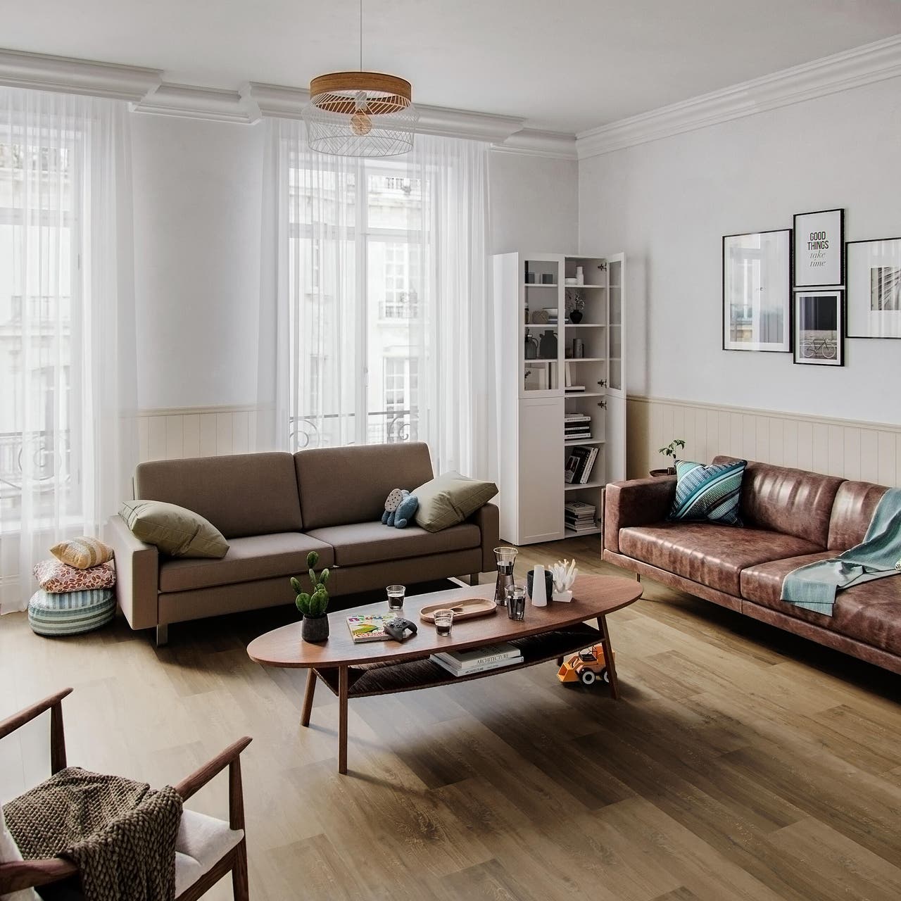 Diapositive Salon w ciepłych kolorach