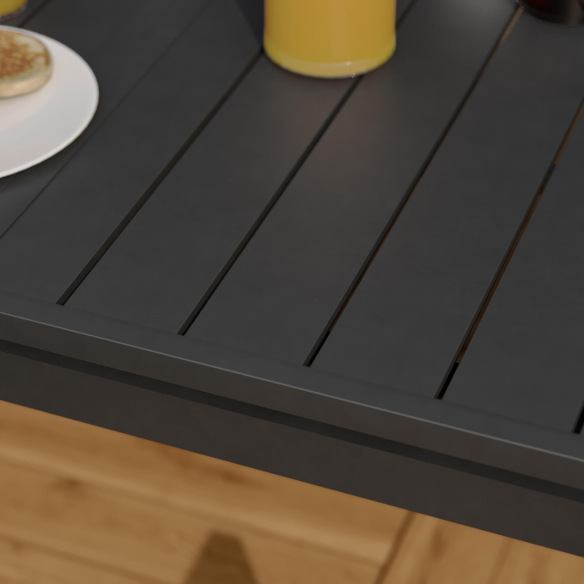 Tavolo da giardino allungabile Sanibel in alluminio grigio per 8 persone 180/240x100cm - 10