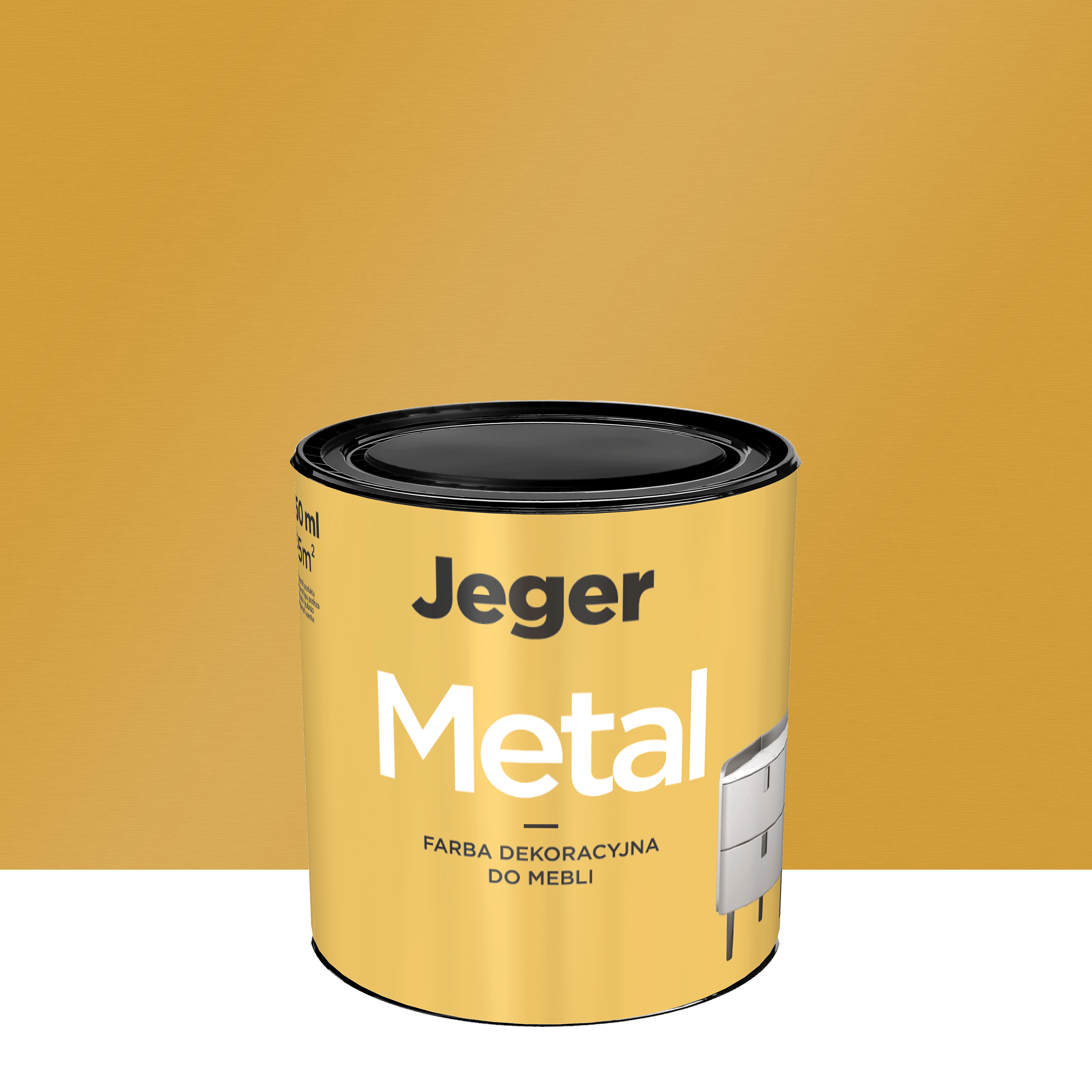 Farba do mebli Metal 0.45 l Złoto Jeger