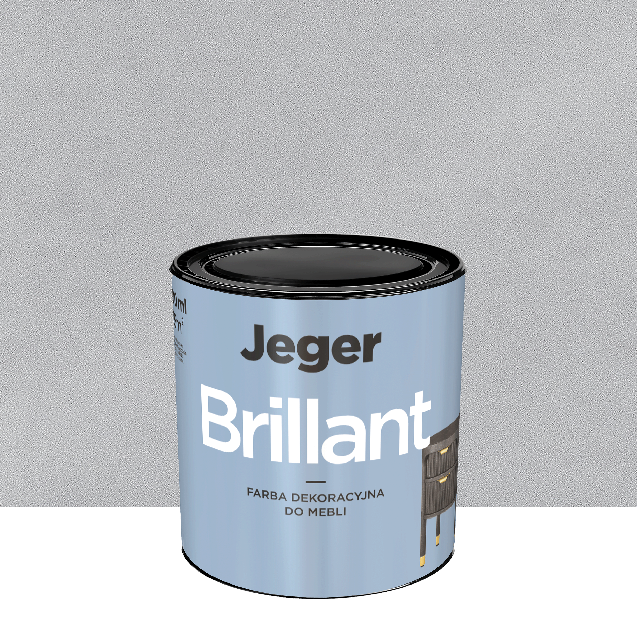 Farba do mebli Brilliant 0.5 l Srebro Jeger