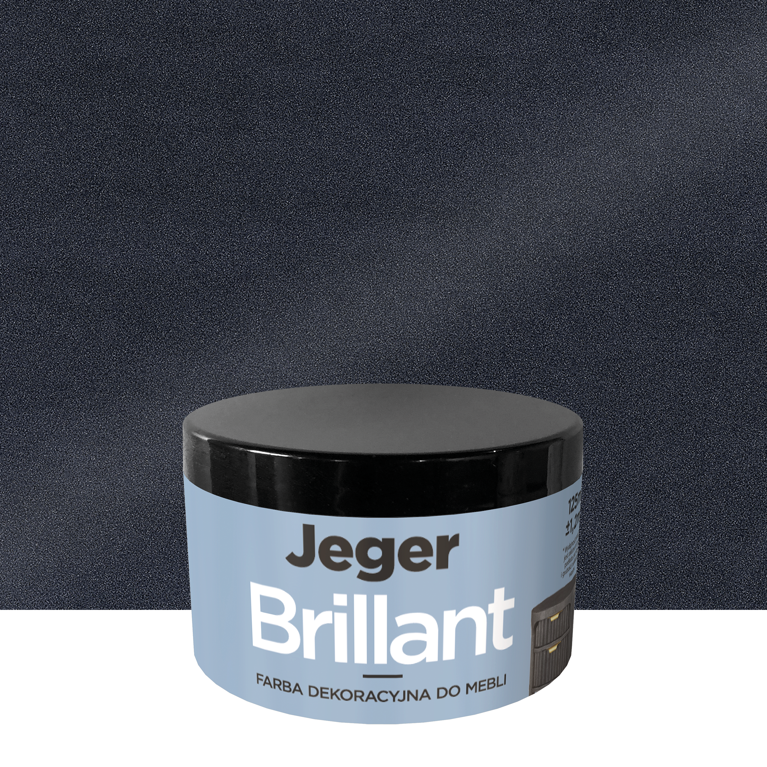 Farba do mebli Brilliant 0.125 l Carbon Jeger