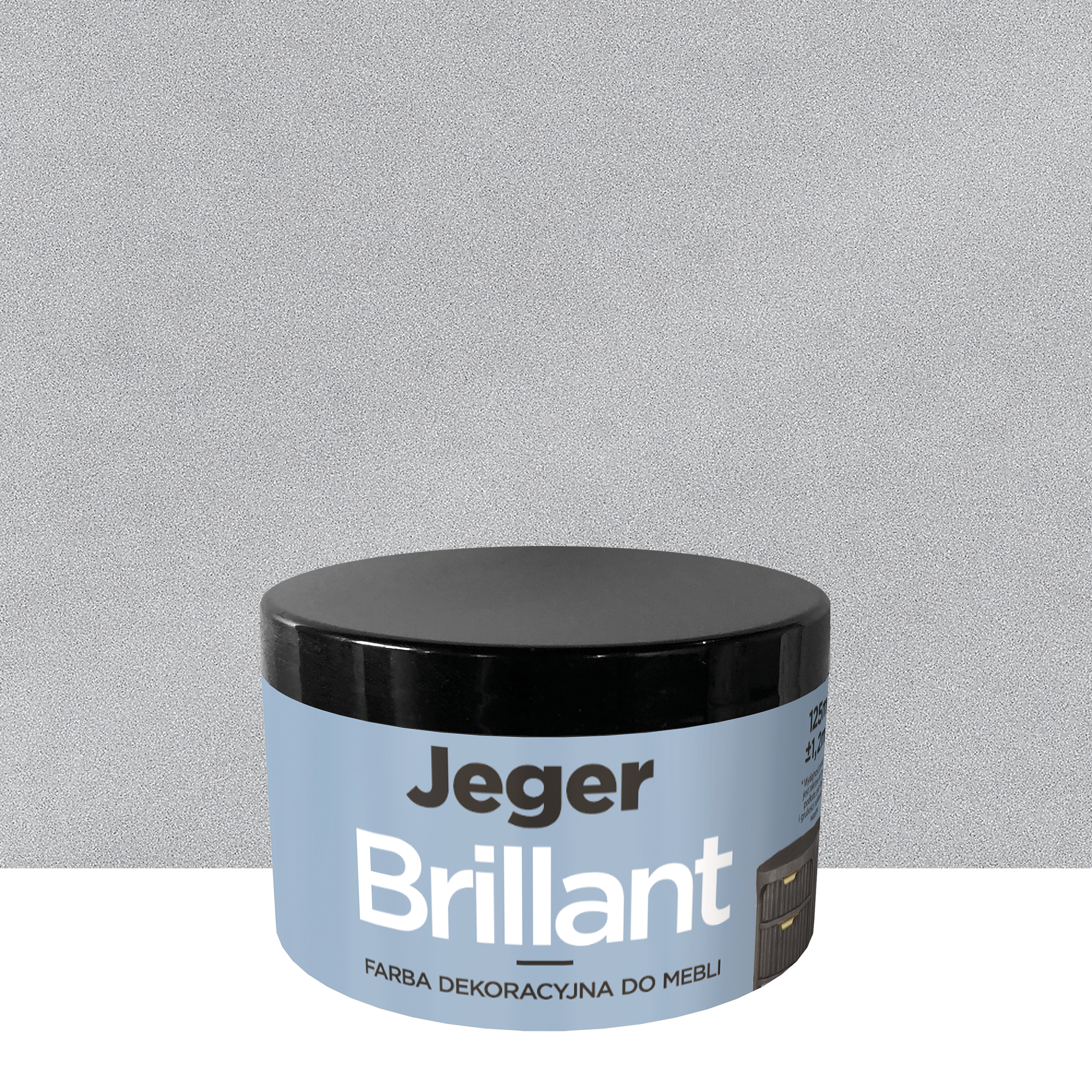 Farba do mebli Brilliant 0.125 l Srebro Jeger
