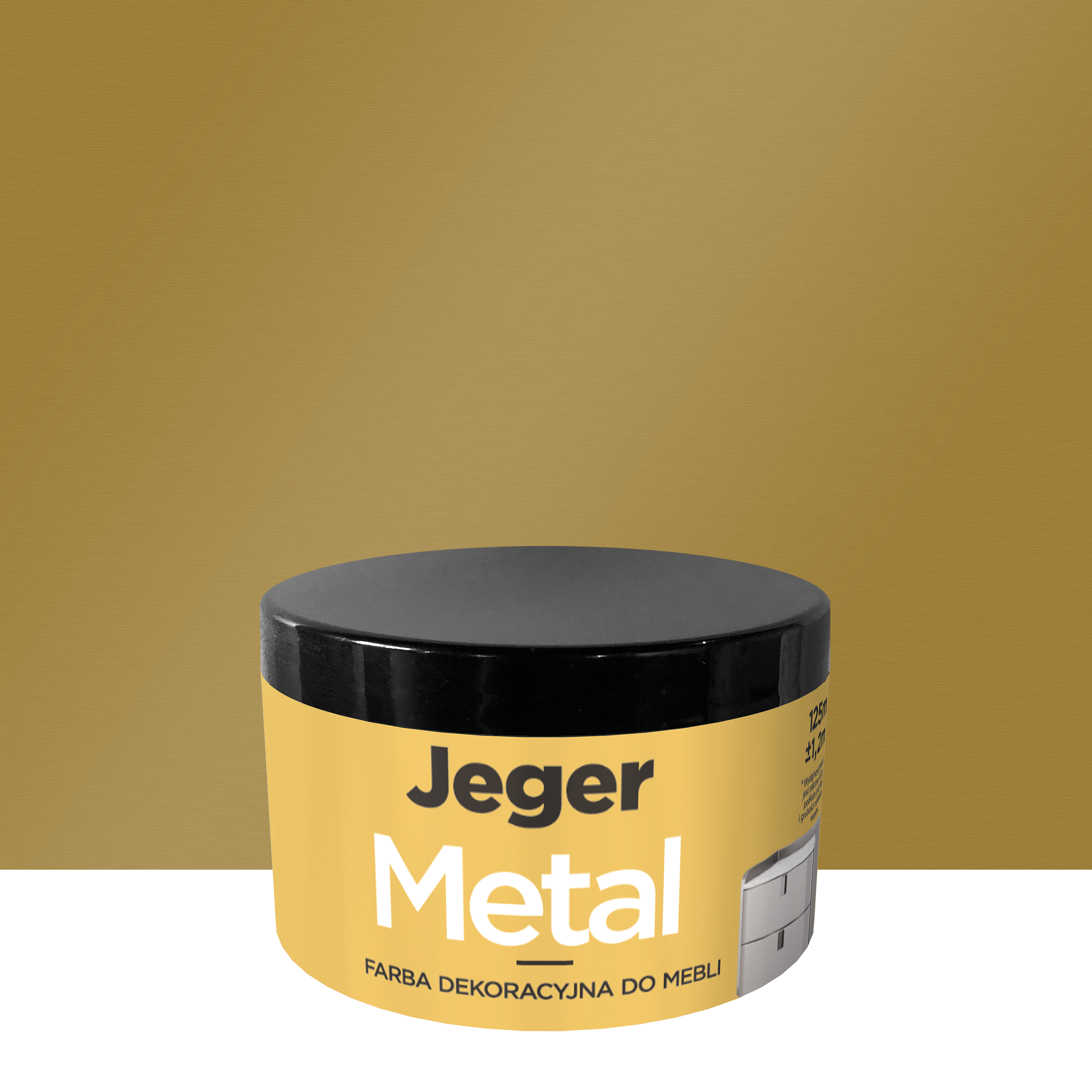 Farba do mebli Metal 0.125 l Stare złoto Jeger