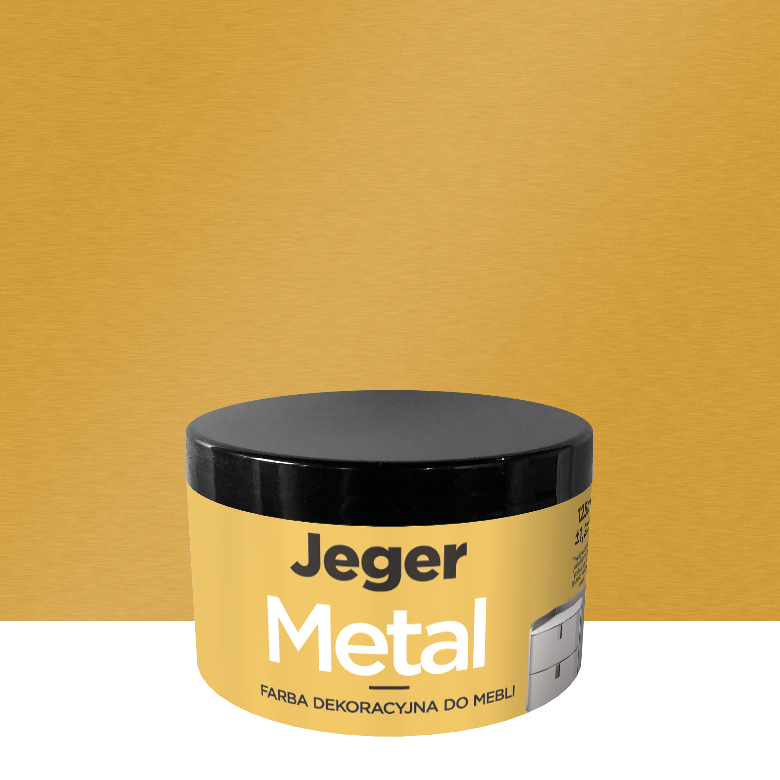 Farba do mebli Metal 0.125 l Złoto Jeger