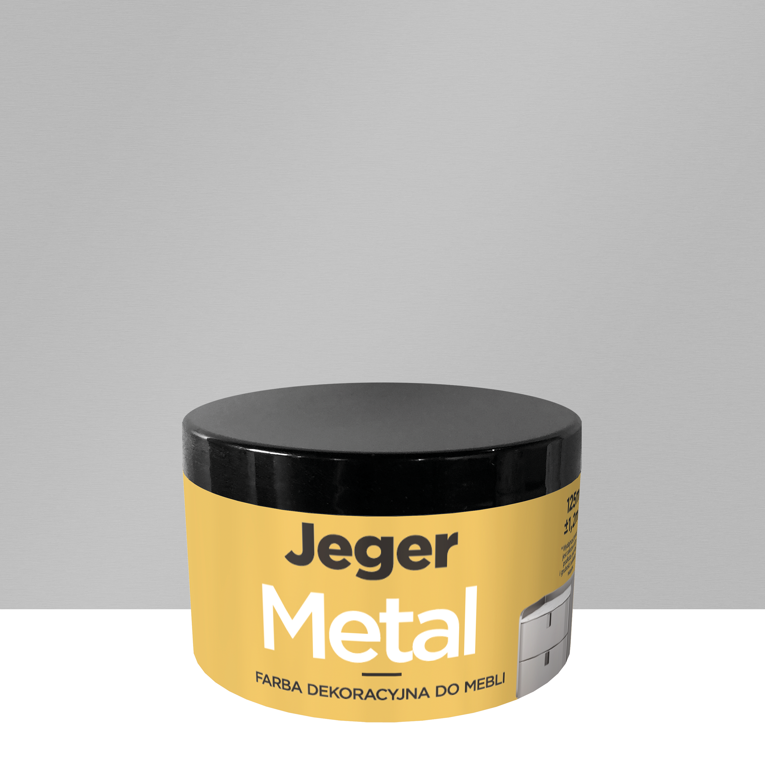 Farba do mebli Metal 0.125 l Srebro Jeger