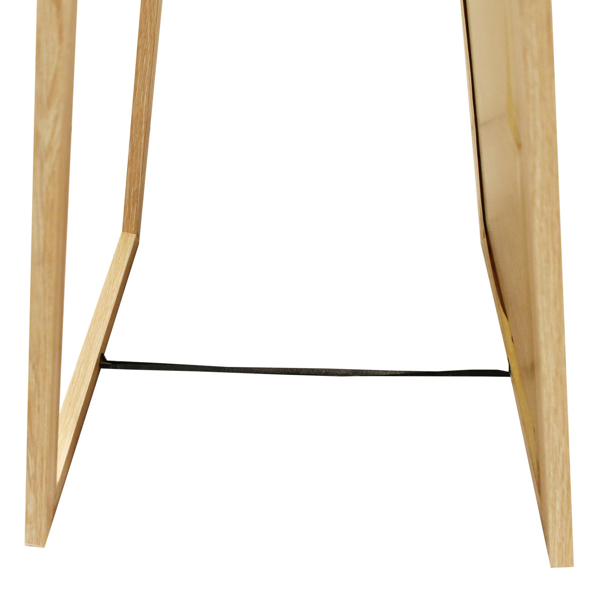 Espejo enmarcado con pie (suelo) rectangular madera miel brillante de 39 x 150 cm - 3