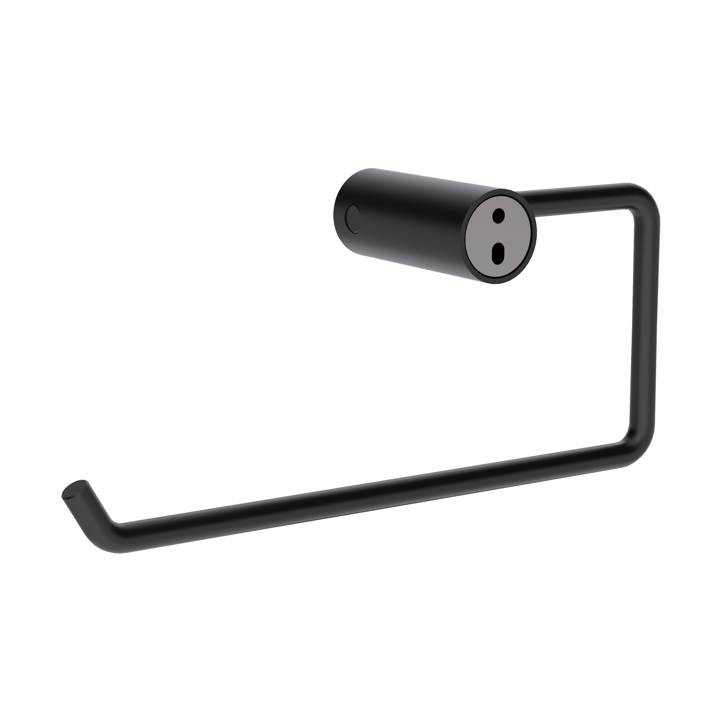 Anneau porte-serviette mural 1 barre à visser / à monter noir Neo SENSEA - 5