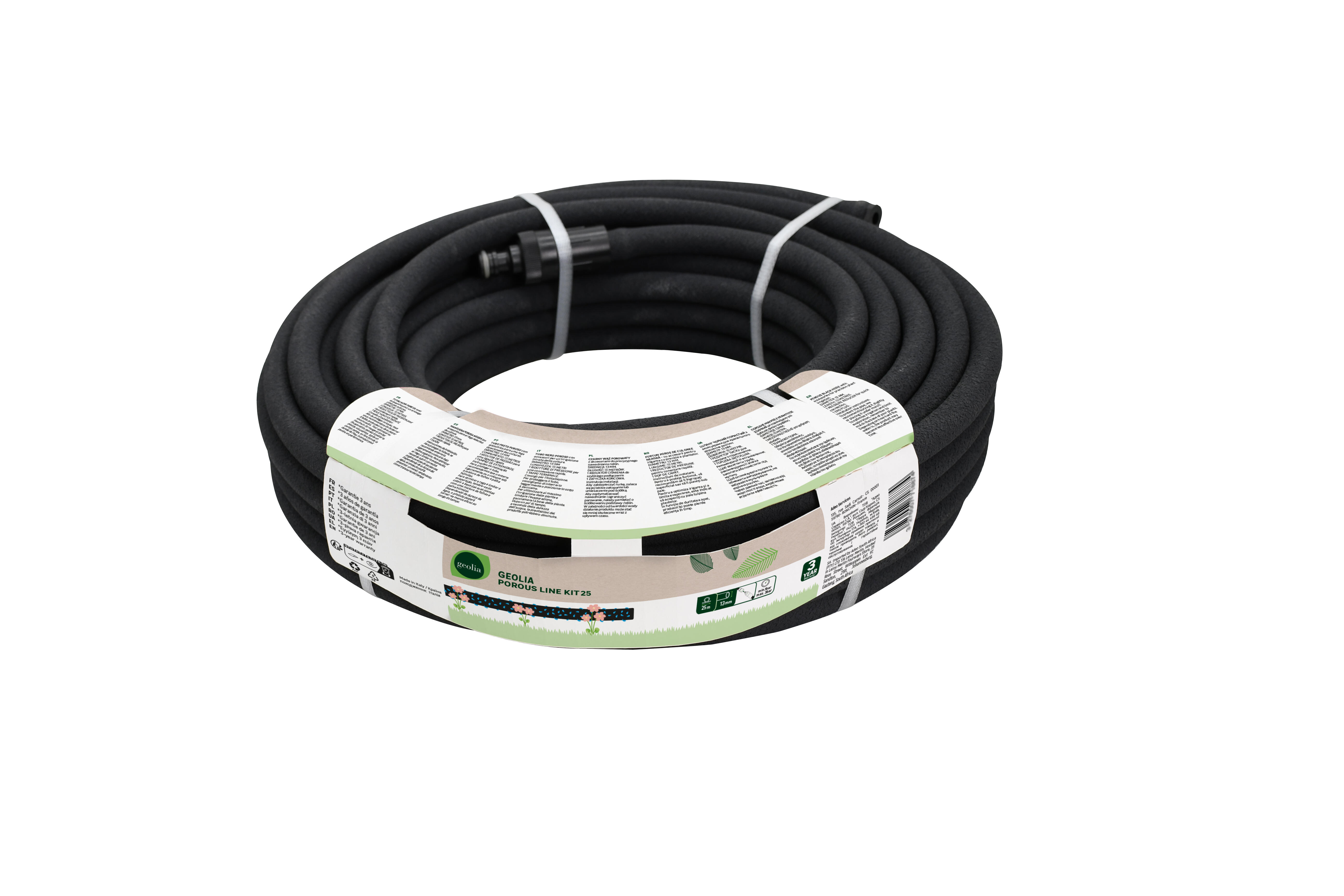 Kit tuyau poreux GEOLIA L.25 m Diam.12.3 mm - 2