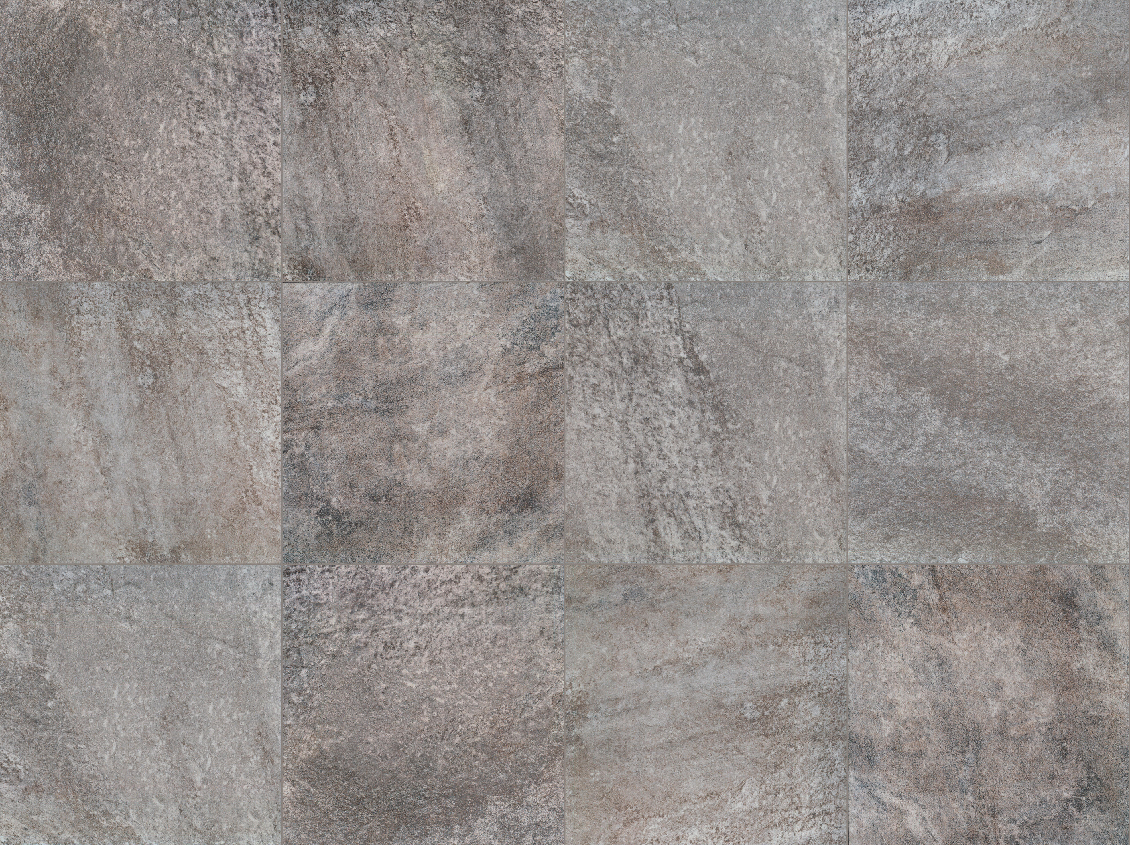 Piastrella da pavimento esterno in gres porcellanato 34 x 34 cm smaltato grigio opaco Step R10 traffico intenso (pei 4/5) Sp. 8.5 mm 1.44 mq - 2