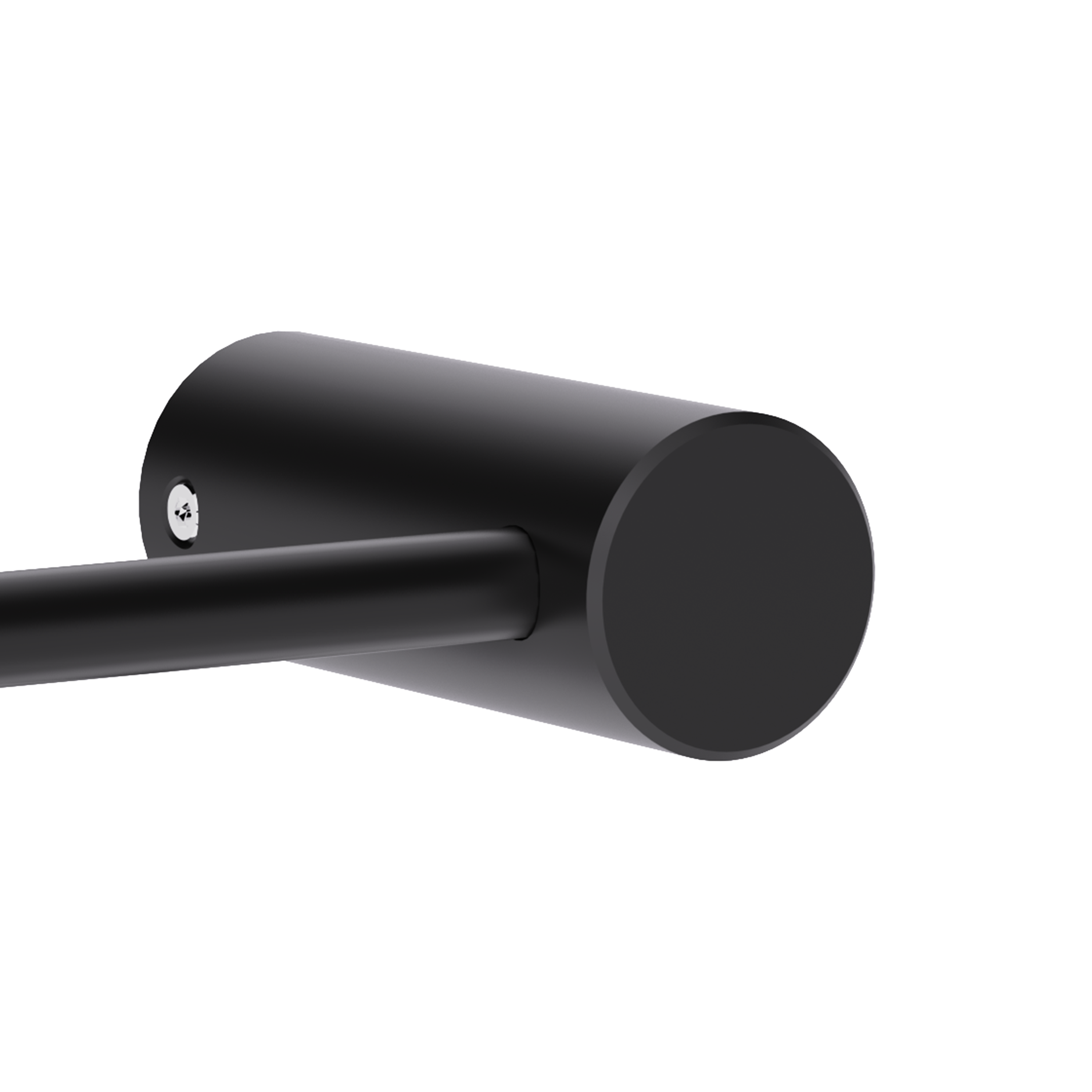 Anneau porte-serviette mural 1 barre à visser / à monter noir Neo SENSEA - 4