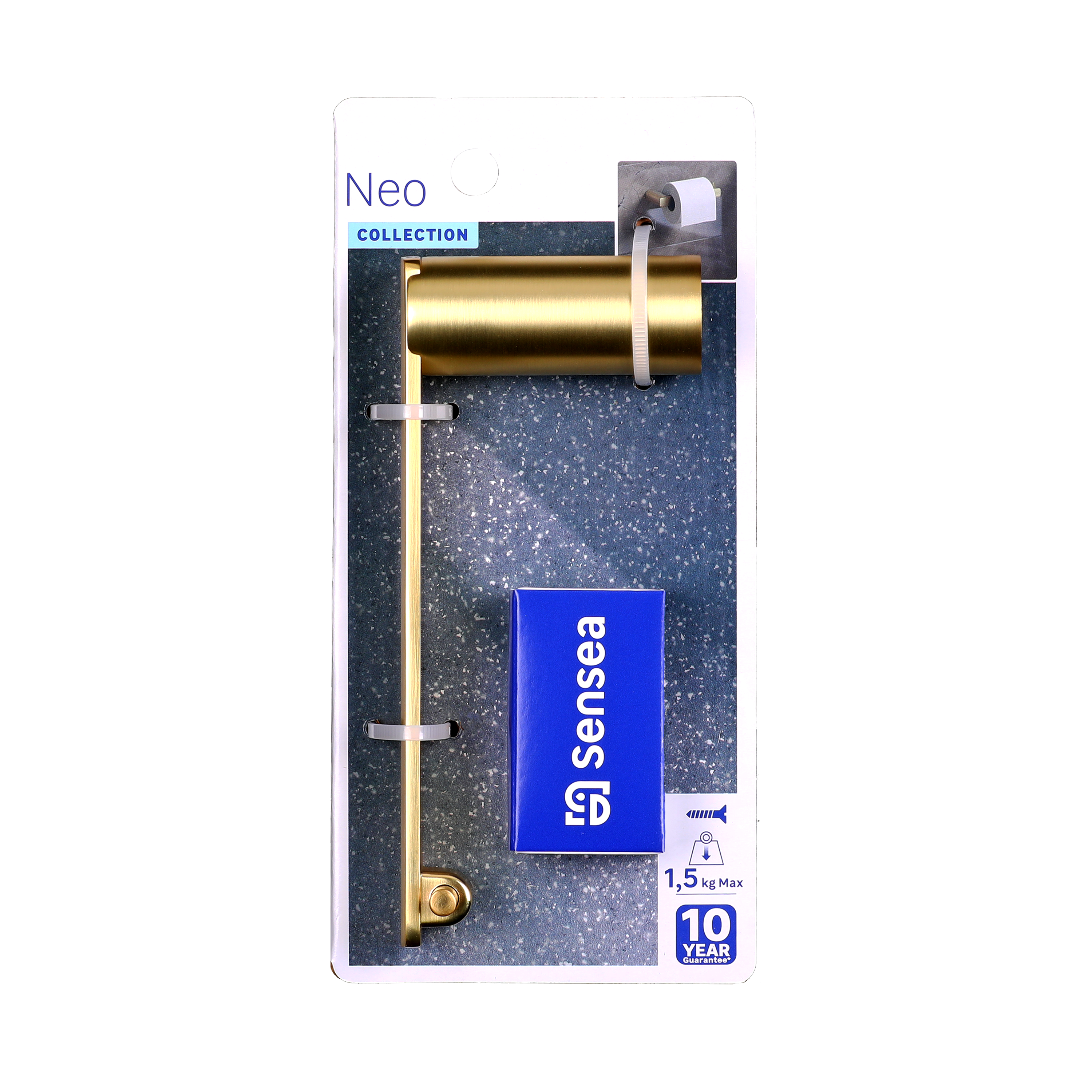 Uchwyt na papier toaletowy Neo Złoto Sensea - 8