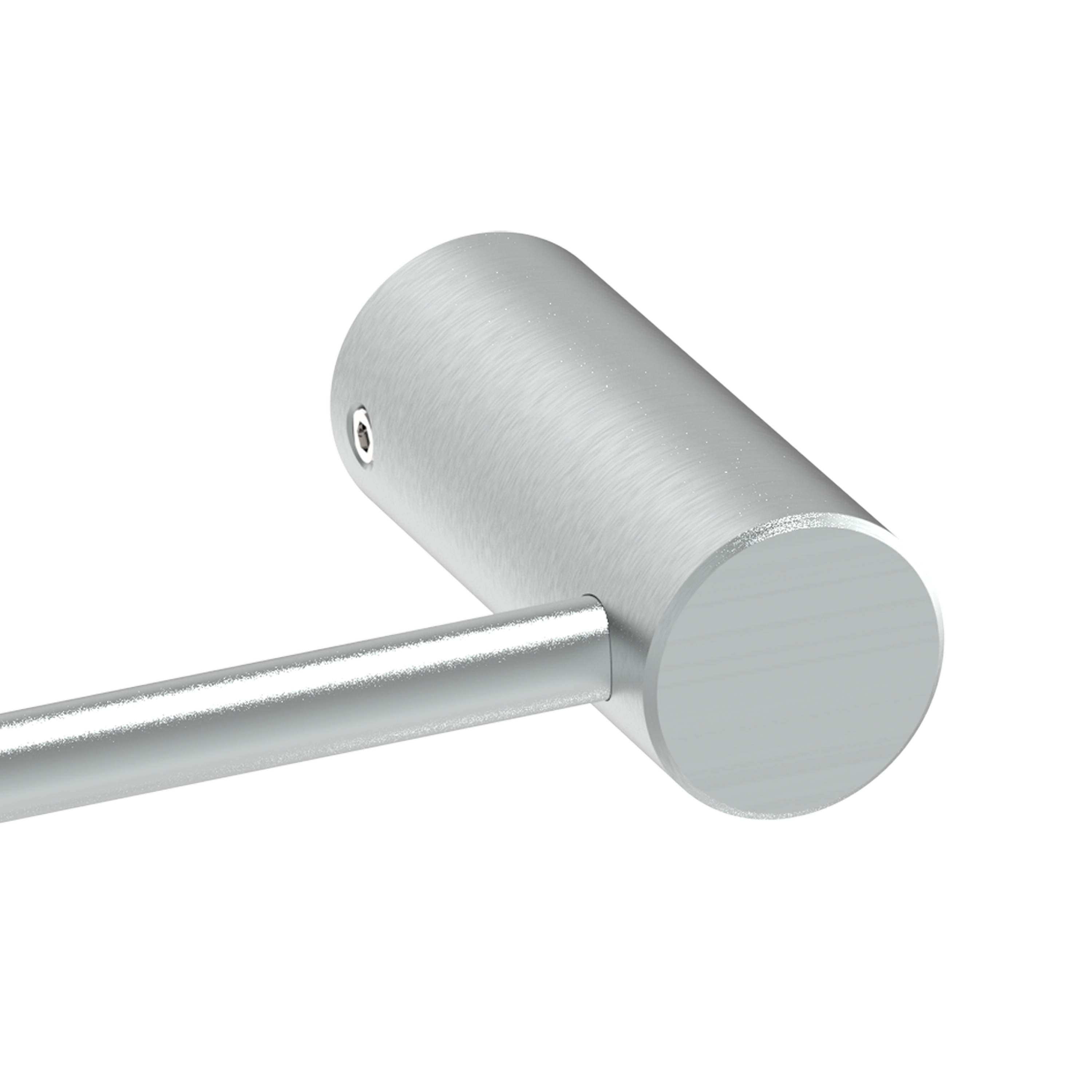 Anneau porte-serviette mural 1 barre à visser / à monter argent Neo SENSEA - 3