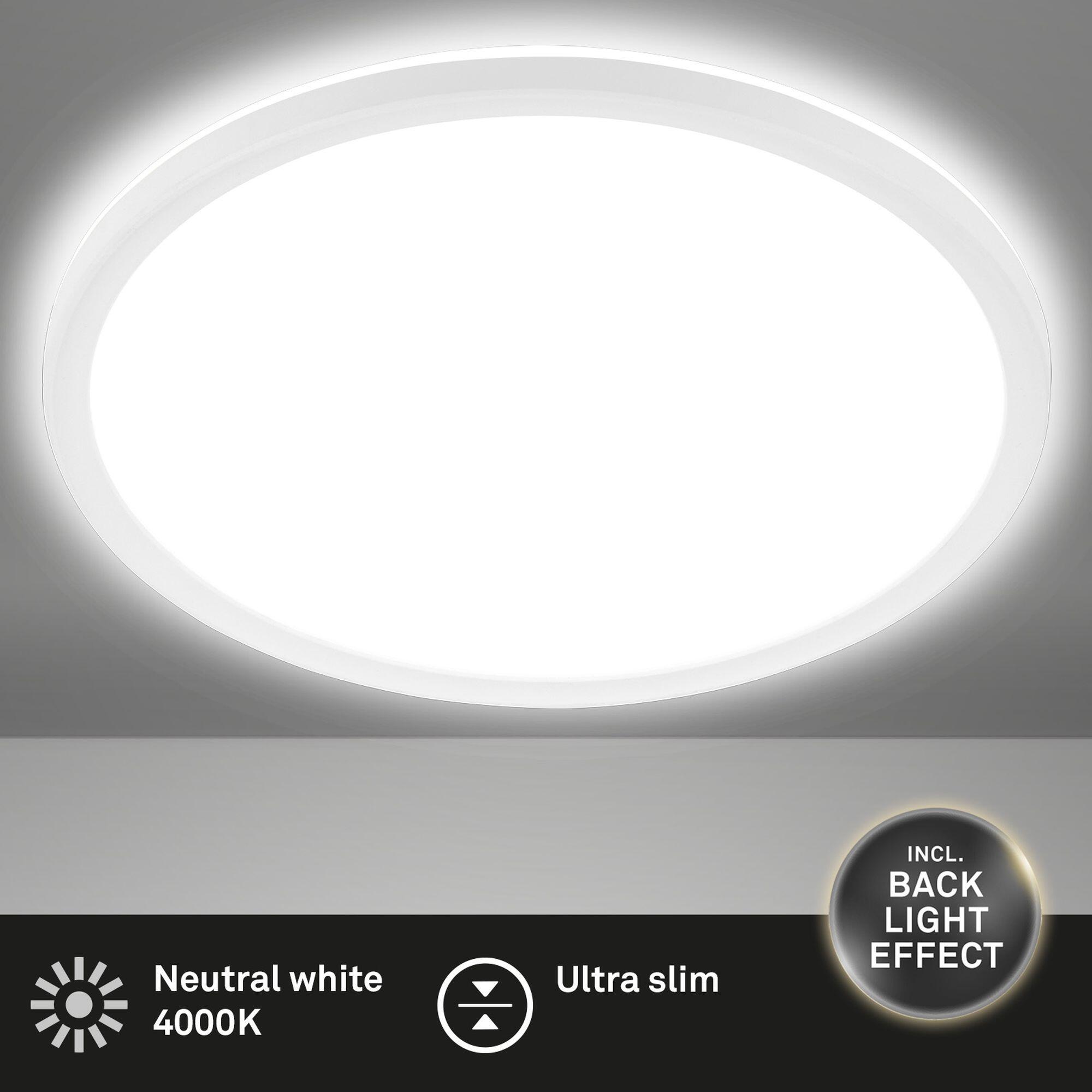 Plafón LED redondo blanco pantalla acrílica 3000 lm luz neutra 4000K ø42 cm IP20 - 5