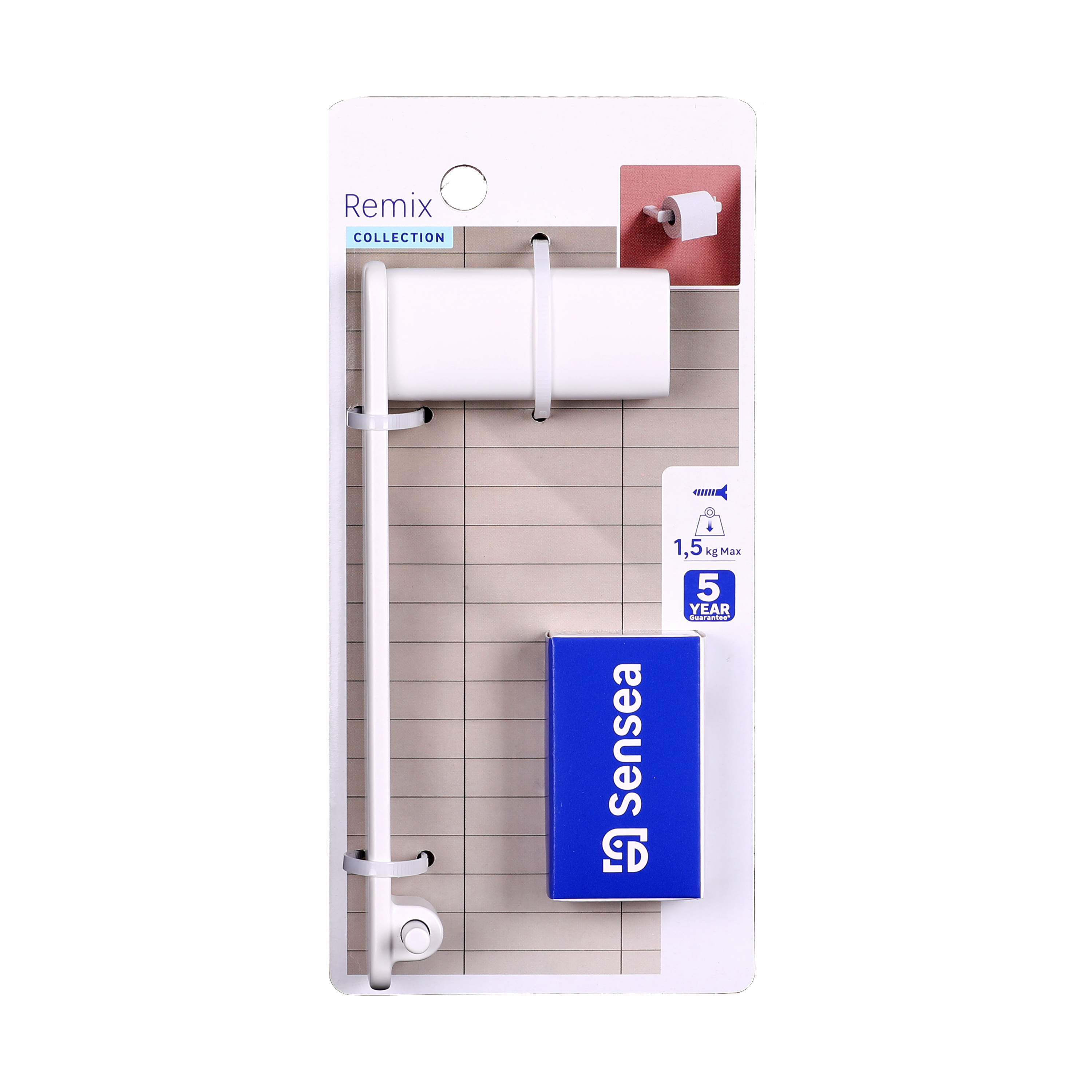 Dérouleur papier WC Remix à visser blanc - 8