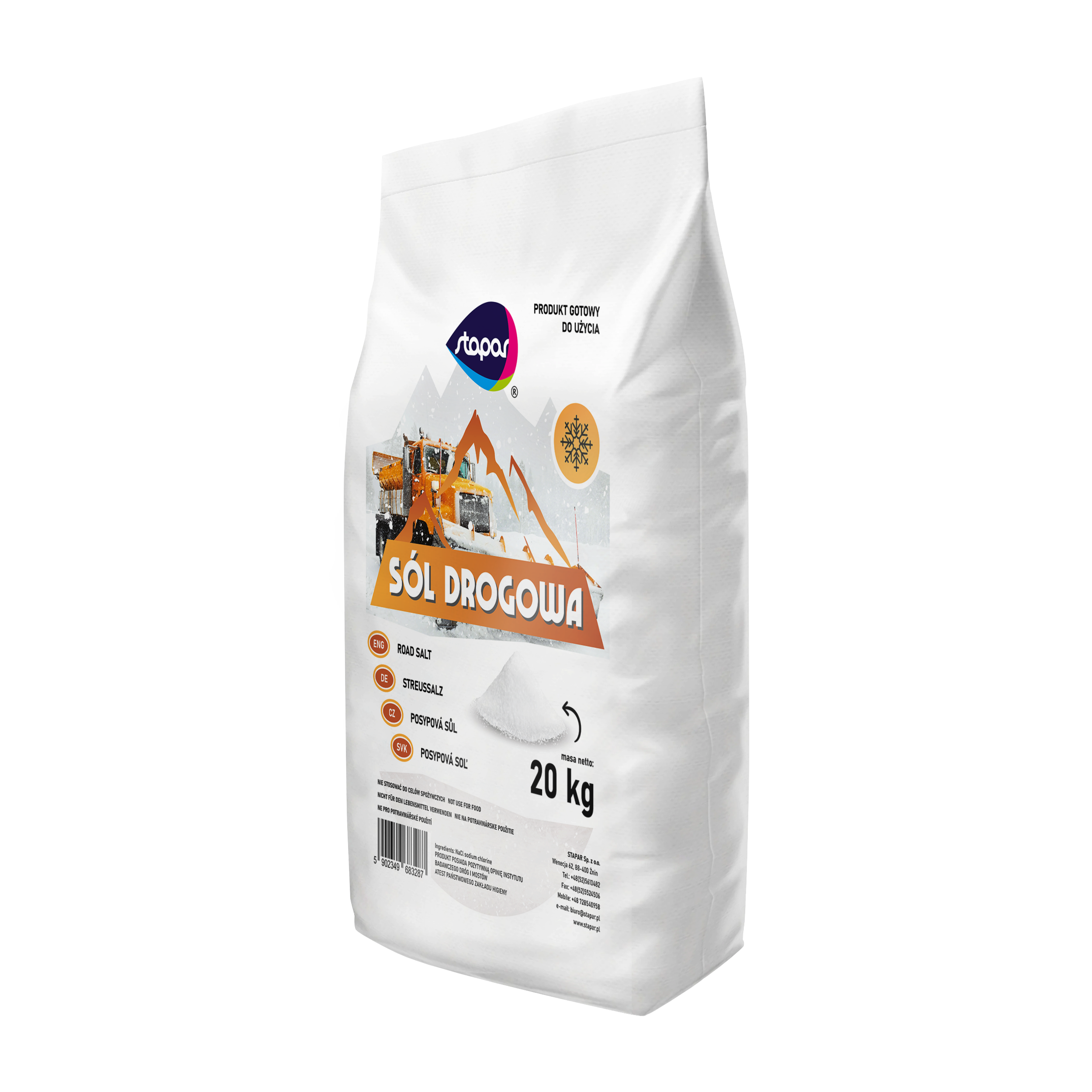 Sól drogowa worek 20 kg