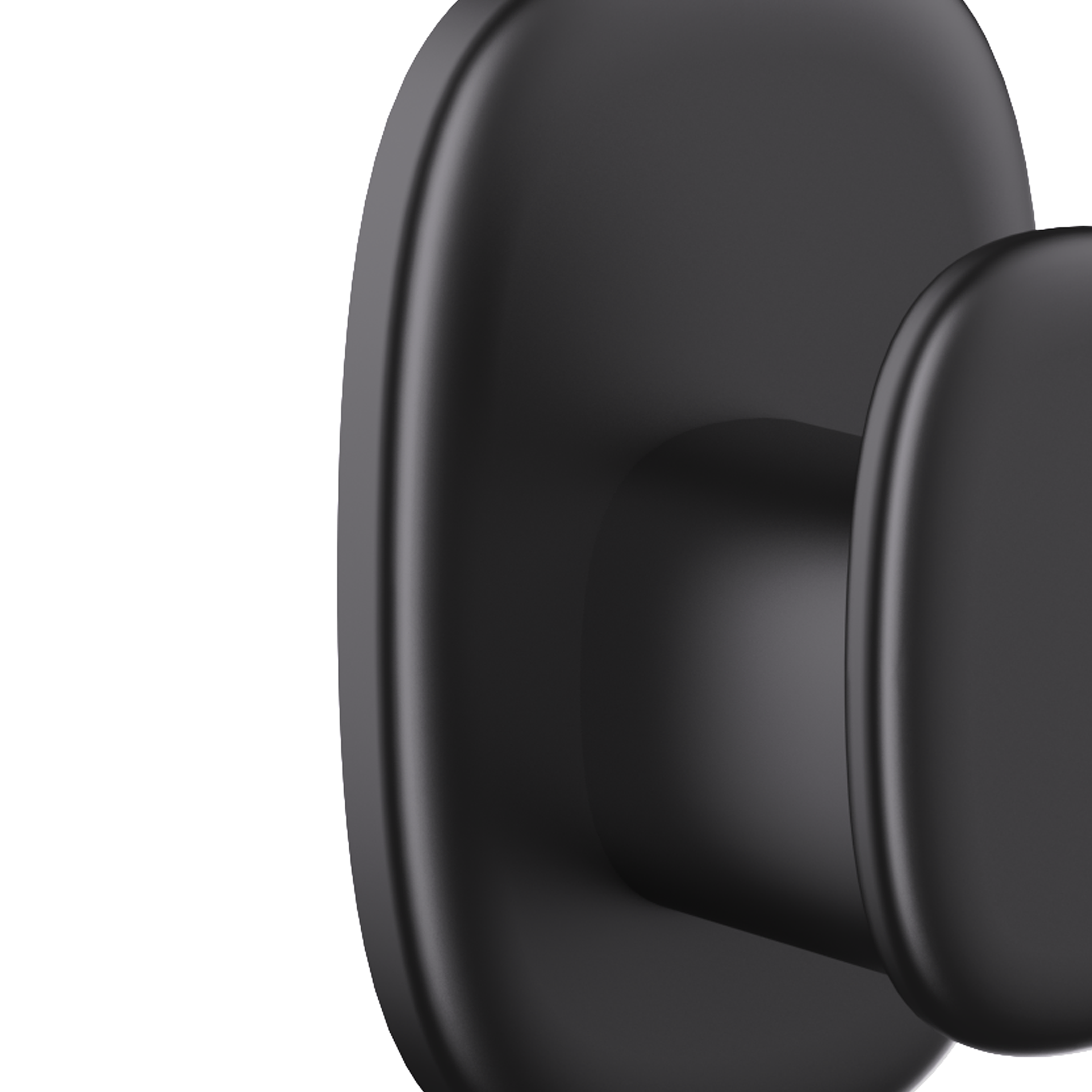 Patère à visse l. 4,9 x H. 7,7 x P. 4,3 cm, noir, Remix SENSEA - 2