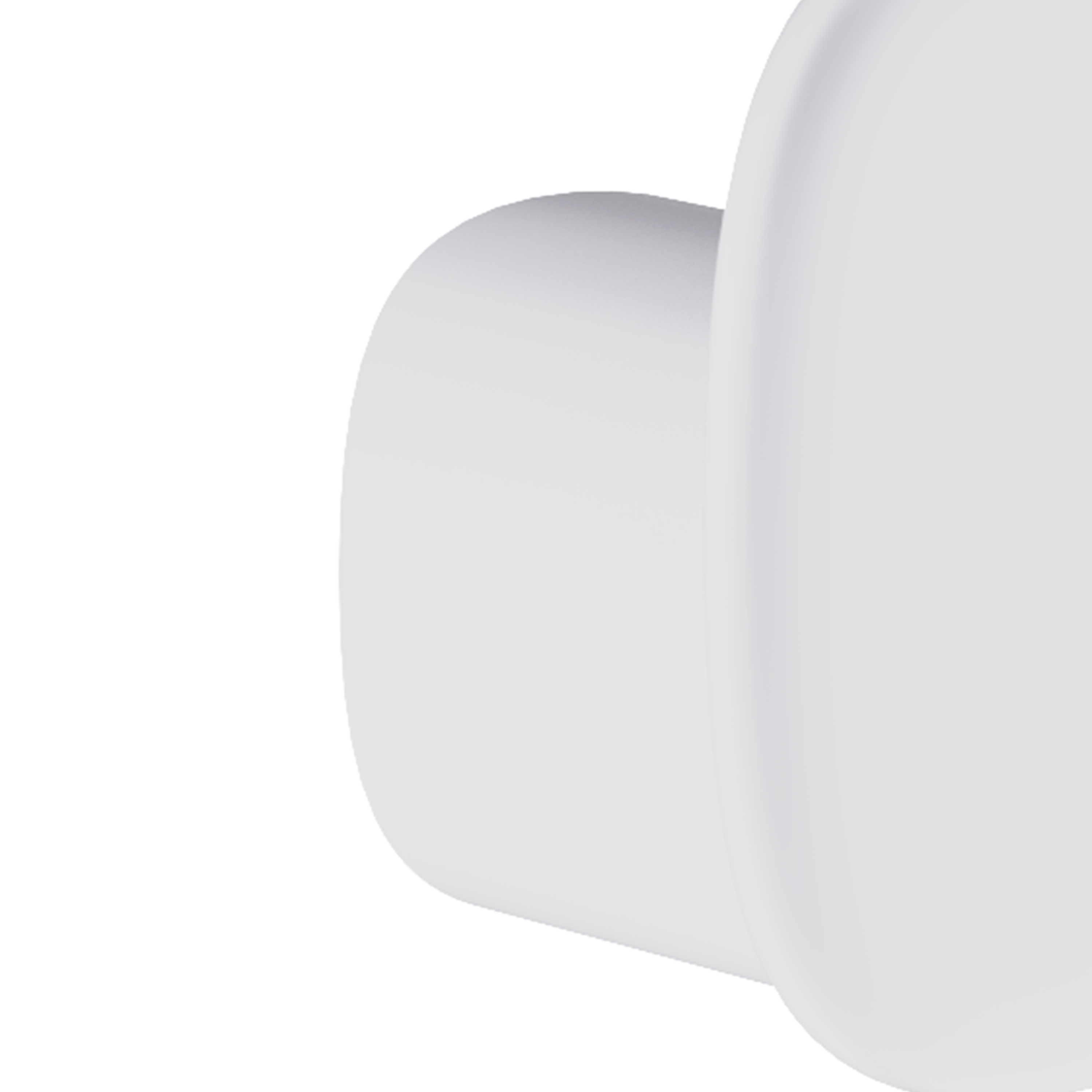 Patère à visser, l. 2,9 x H. 4,9 x P. 3,6 cm, blanc, Remix SENSEA - 2