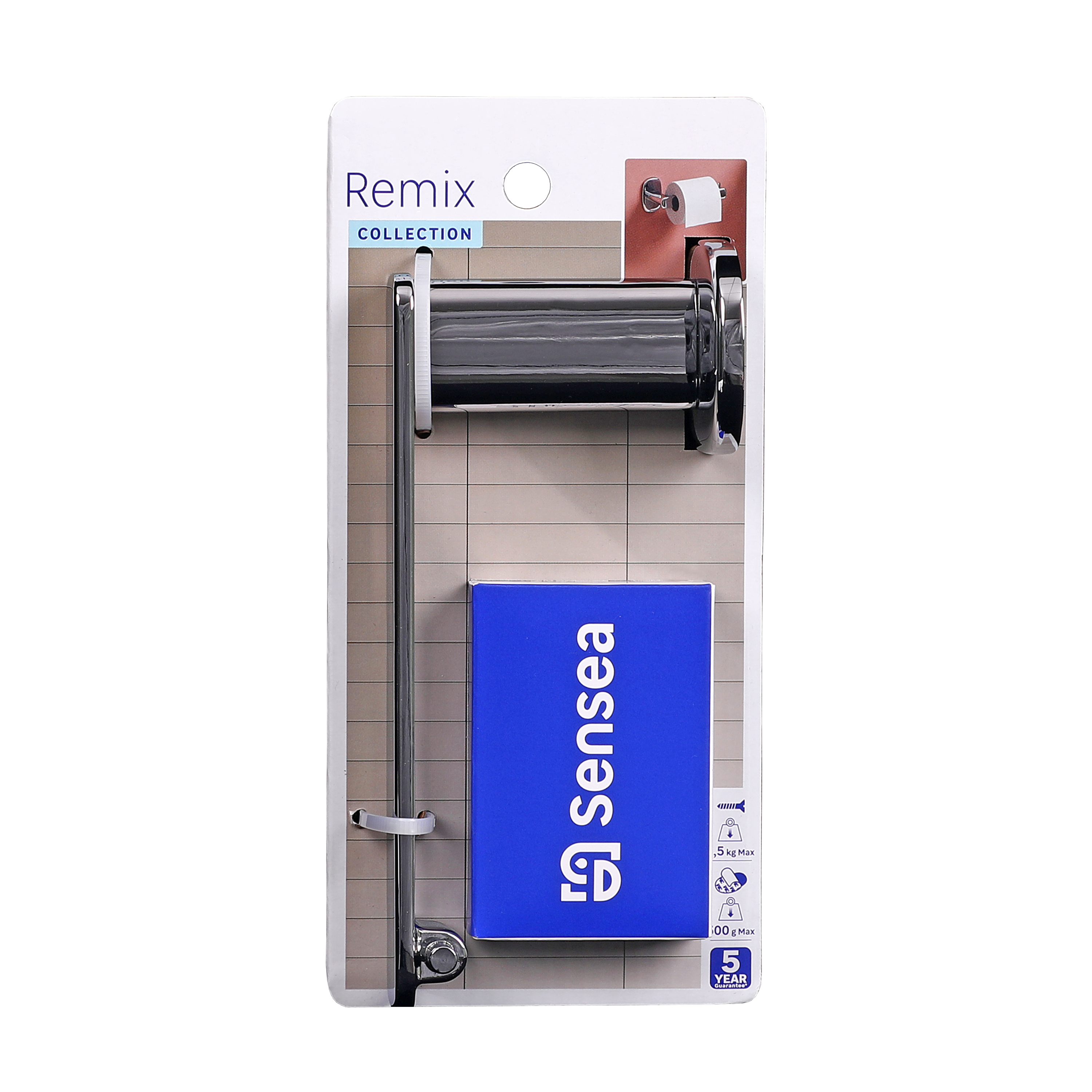 Uchwyt na papier toaletowy Remix Chrom Sensea - 4