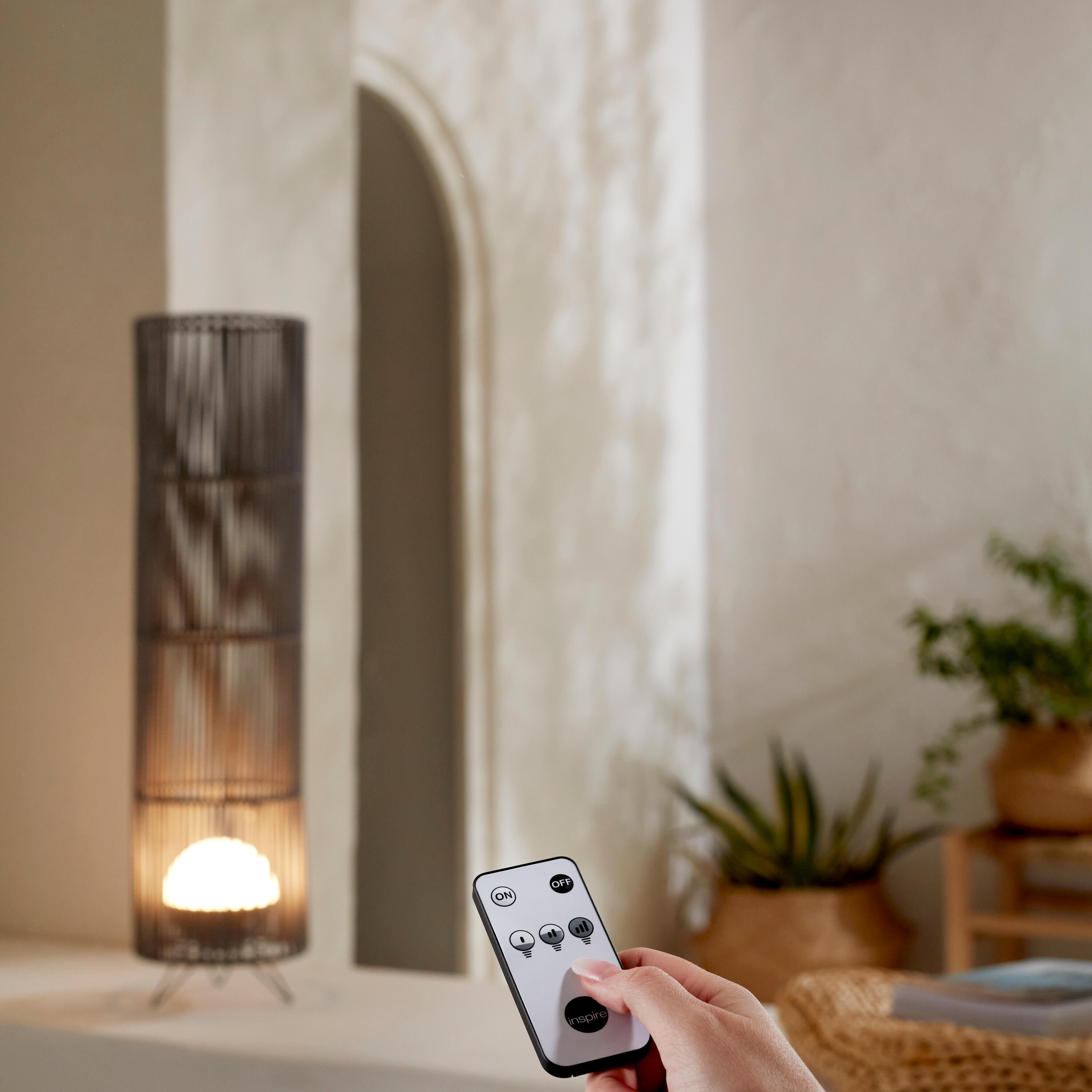 Lámpara exterior de suelo corda caspe inspire 1300 lm blanco cálido ip54