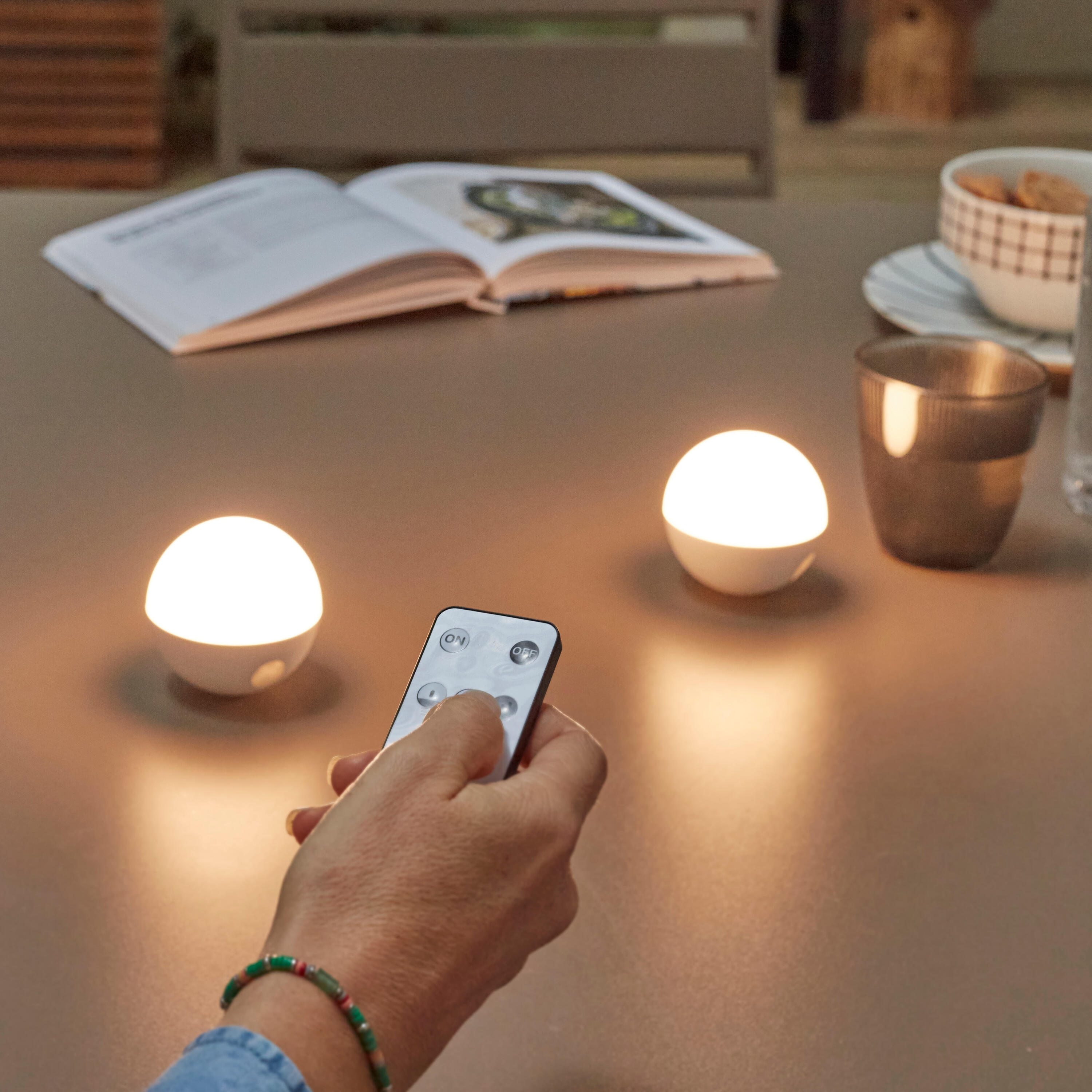 Lot 3 mini boules Led rechargeable 300 Lm intensité variable Mini Caspe INSPIRE - 3