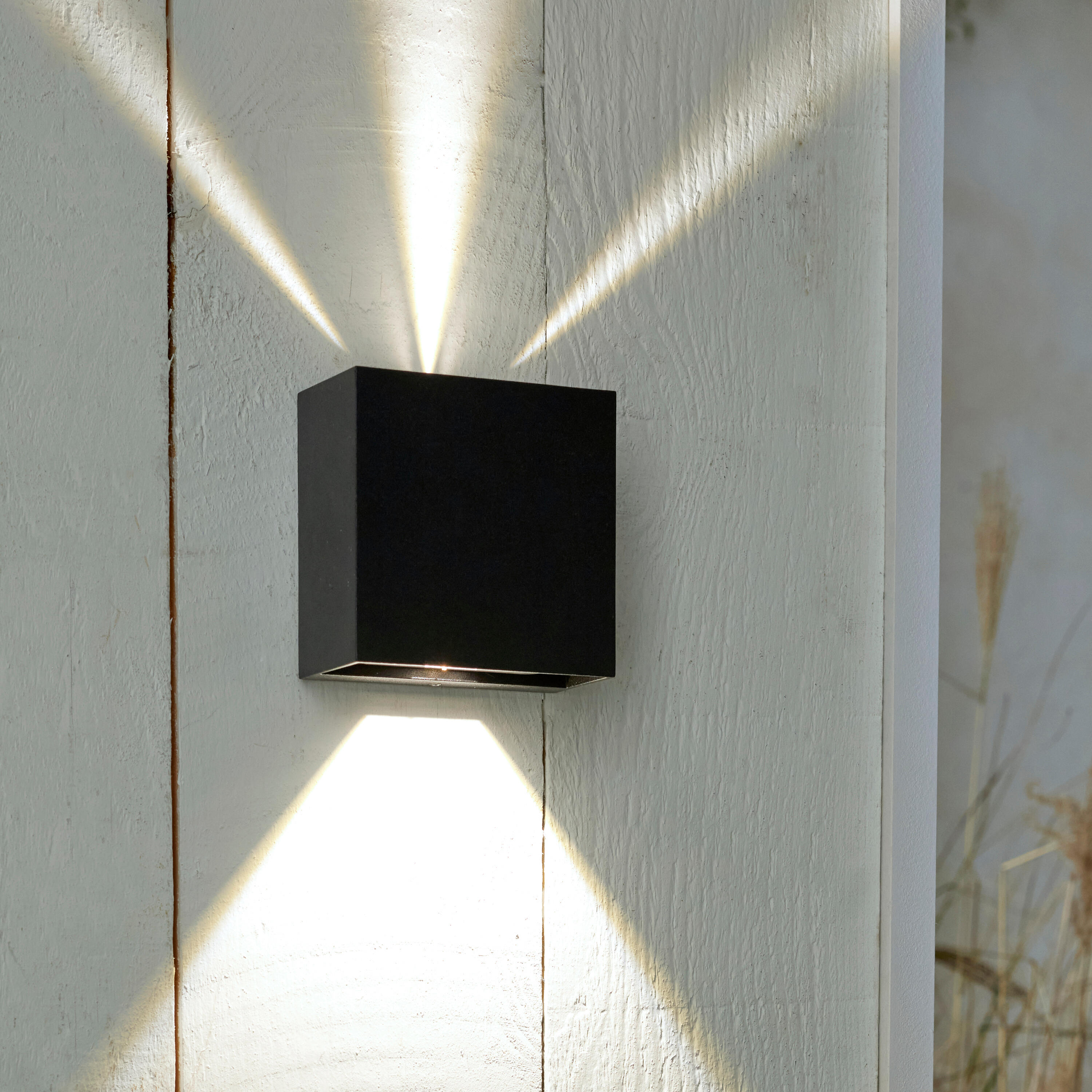 Applique LED design da esterno Baiona doppia luce nero IP65, luce bianco naturale 1400 lumen, INSPIRE - 10