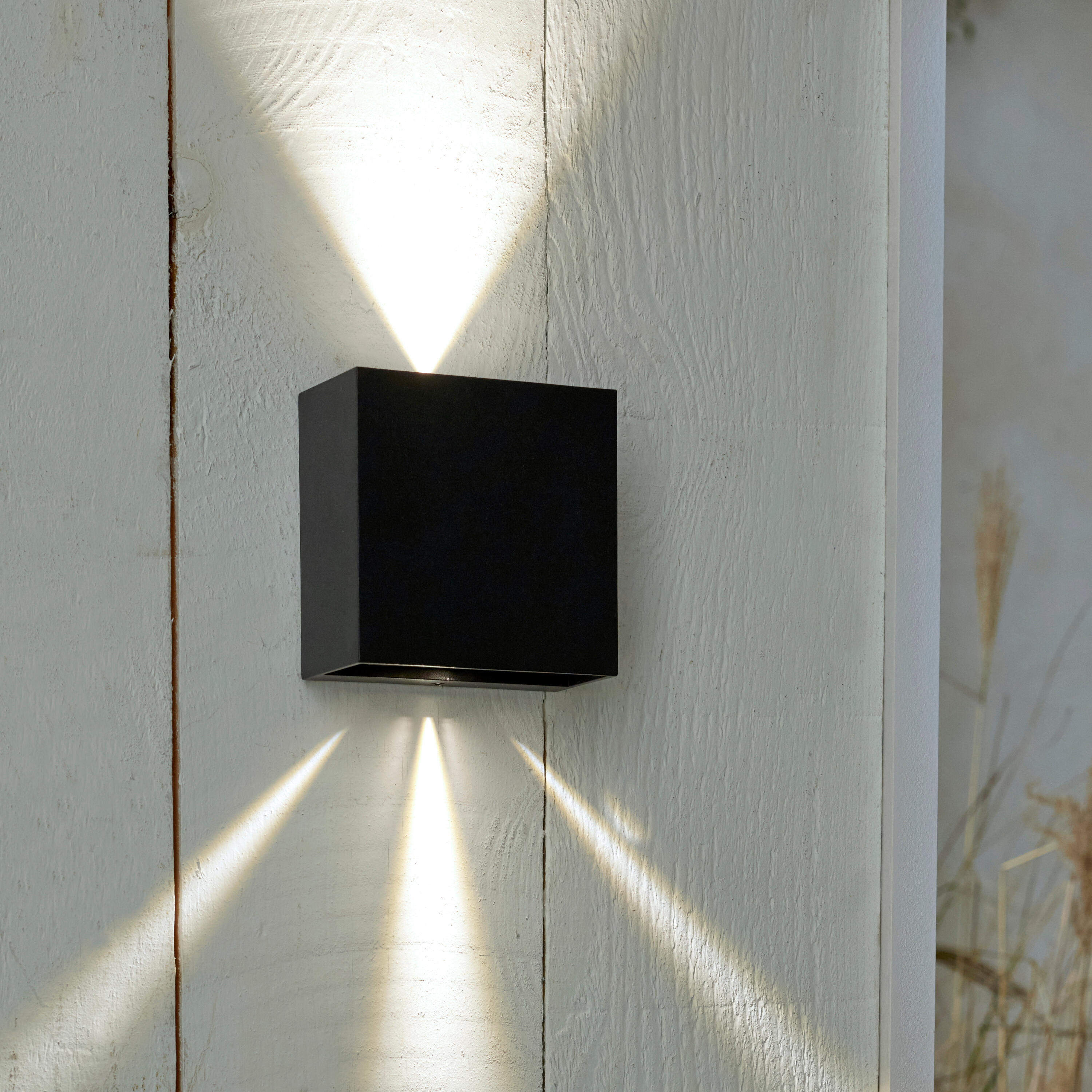 Applique LED design da esterno Baiona doppia luce nero IP65, luce bianco naturale 1400 lumen, INSPIRE - 9