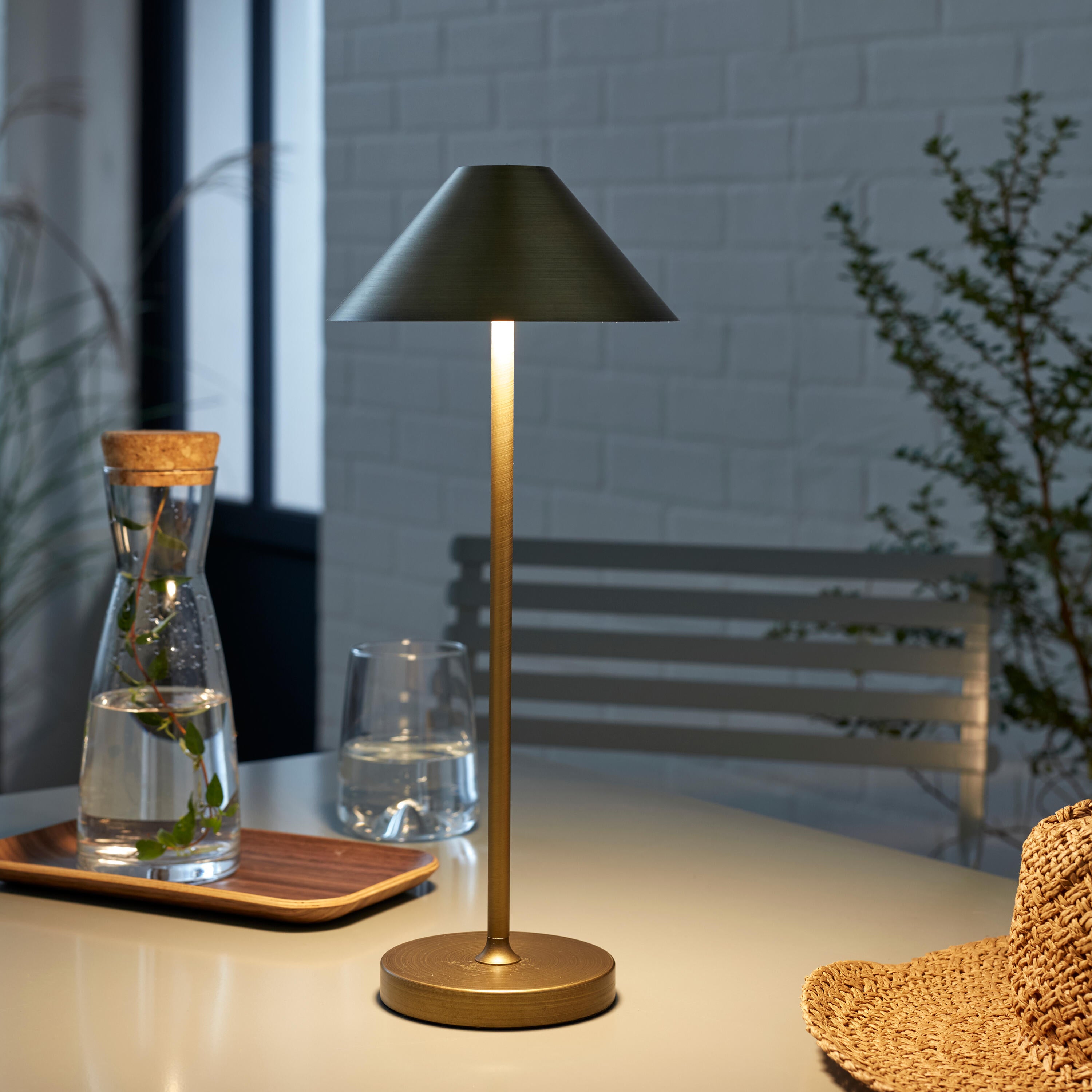 Sobremesa exterior led malia inspire intensidad luz regulable 35 cm ip54