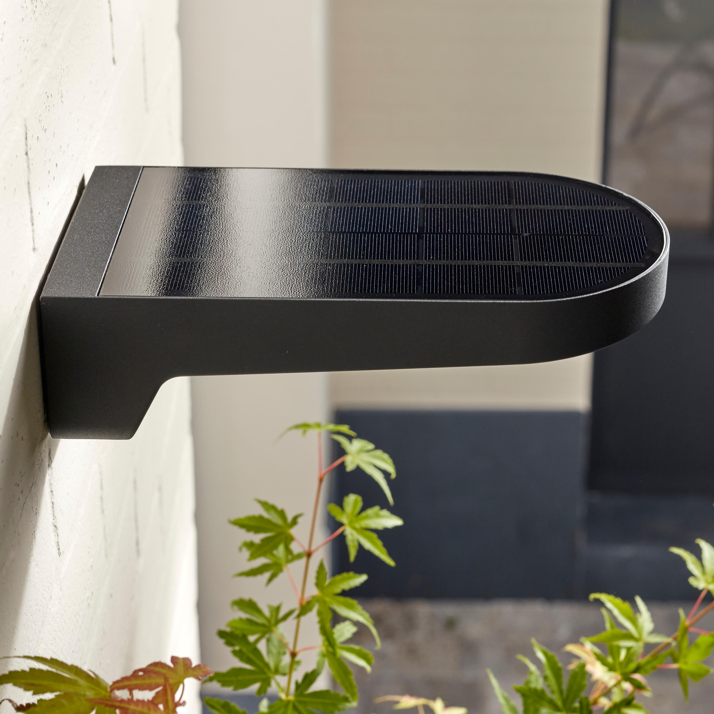 Candeeiro de parede solarar Mijas 900 lm 4000k ip54 preto Inspire - 11