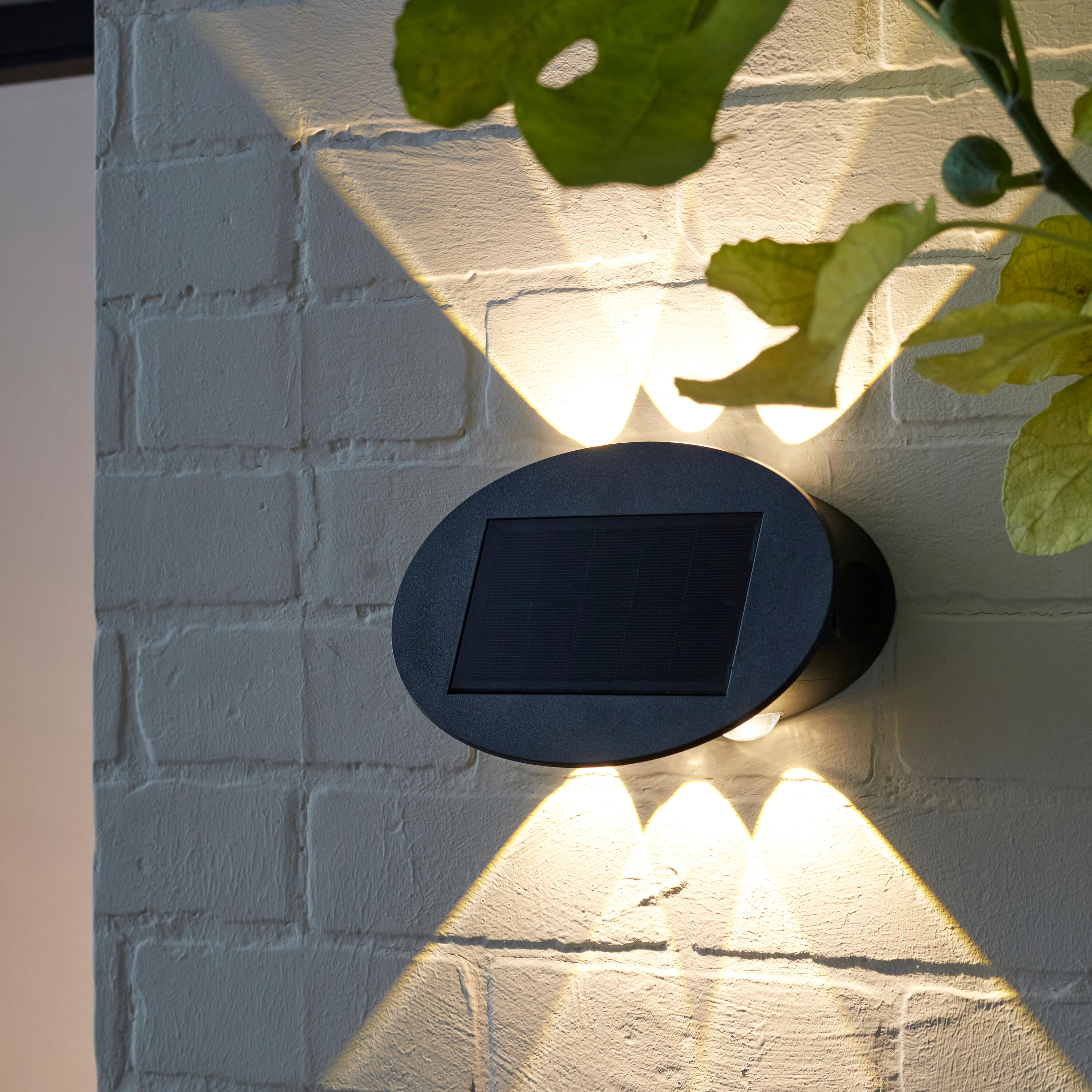 Candeeiro de parede solarar Alata 200 lm 3000k ip44 preto Inspire - 4