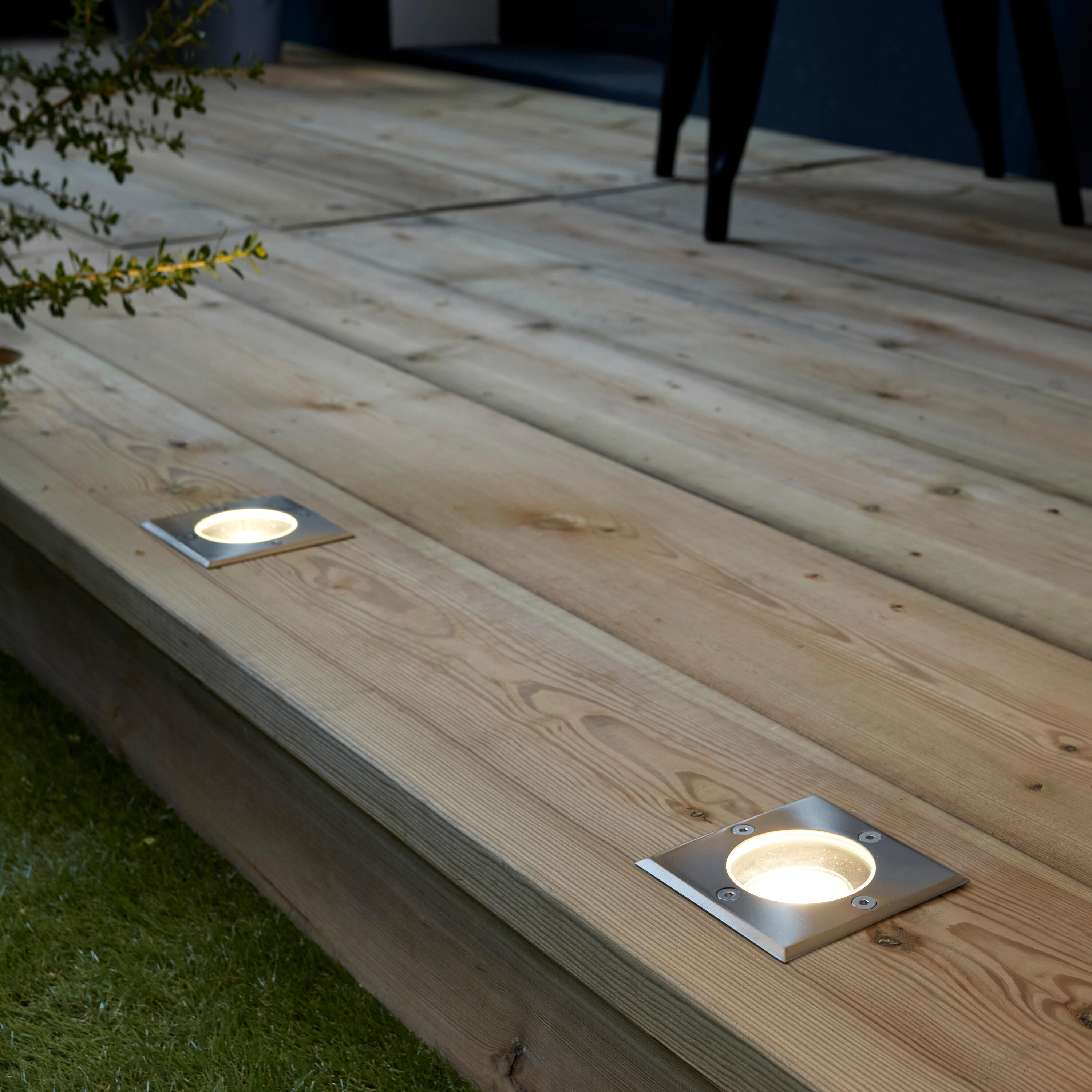 Portafaretto da incasso in alluminio GU10 grigio quadrato IP67 INSPIRE - 4