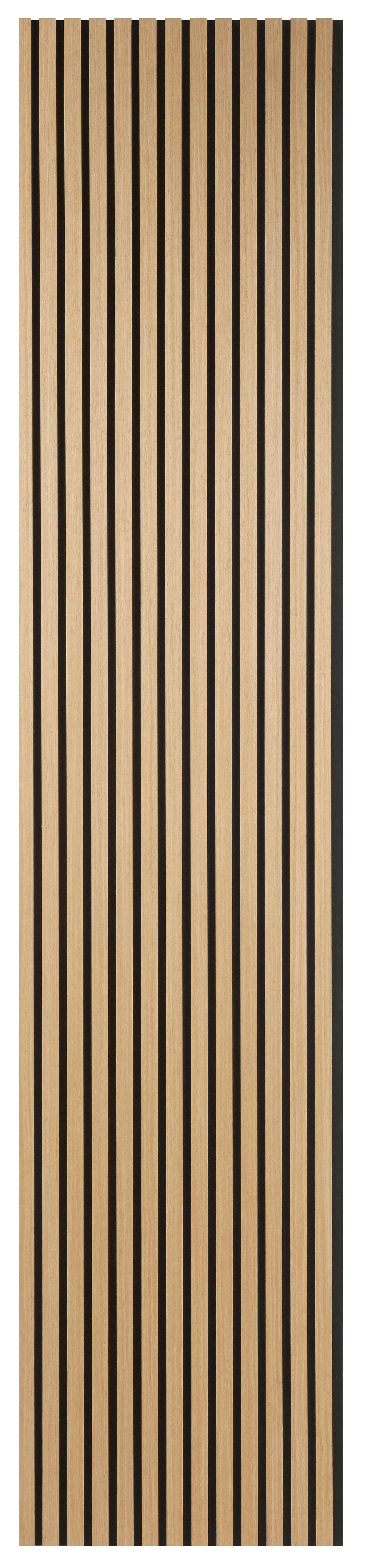 Pannello decorativo fonoassorbente Quanti FIBROTECH nero e rovere chiaro L 244 x L 52 cm, Sp 18 mm - 5