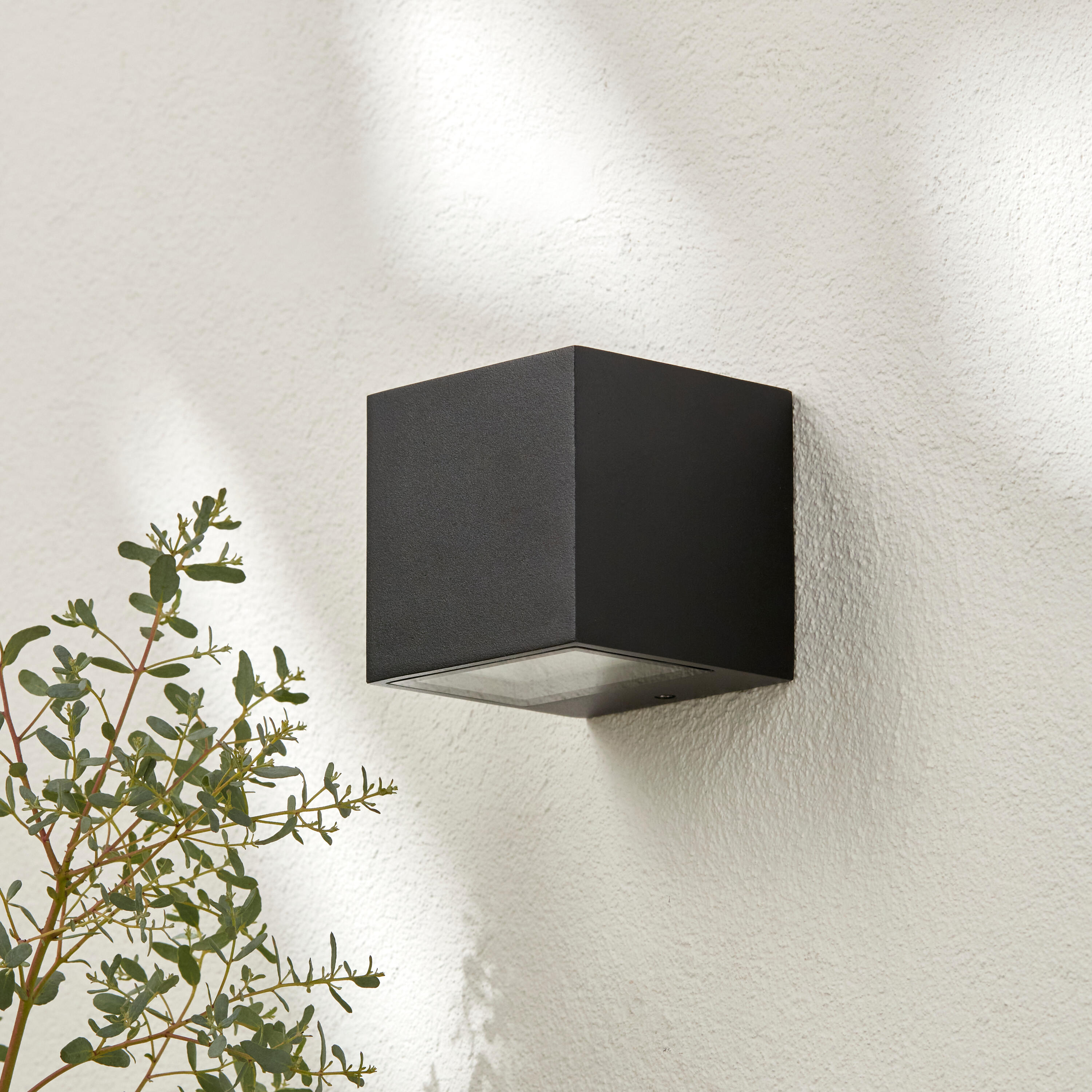 Applique LED da esterno design Brandsen doppia luce nero IP54, luce bianco naturale 900 lumen, INSPIRE - 10